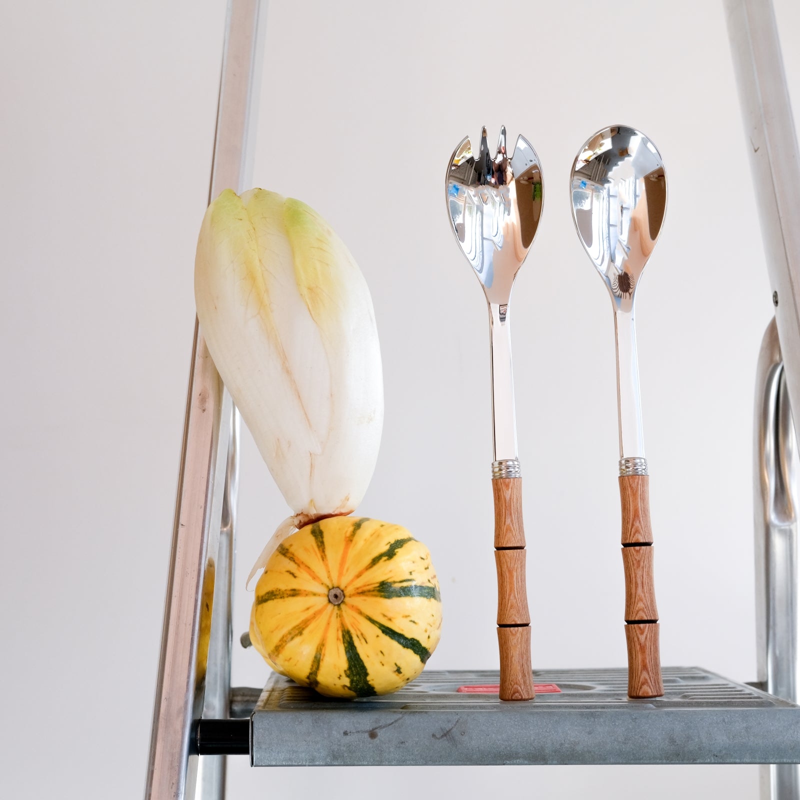 Bambou, Bois stratifié clair - Couverts à salade