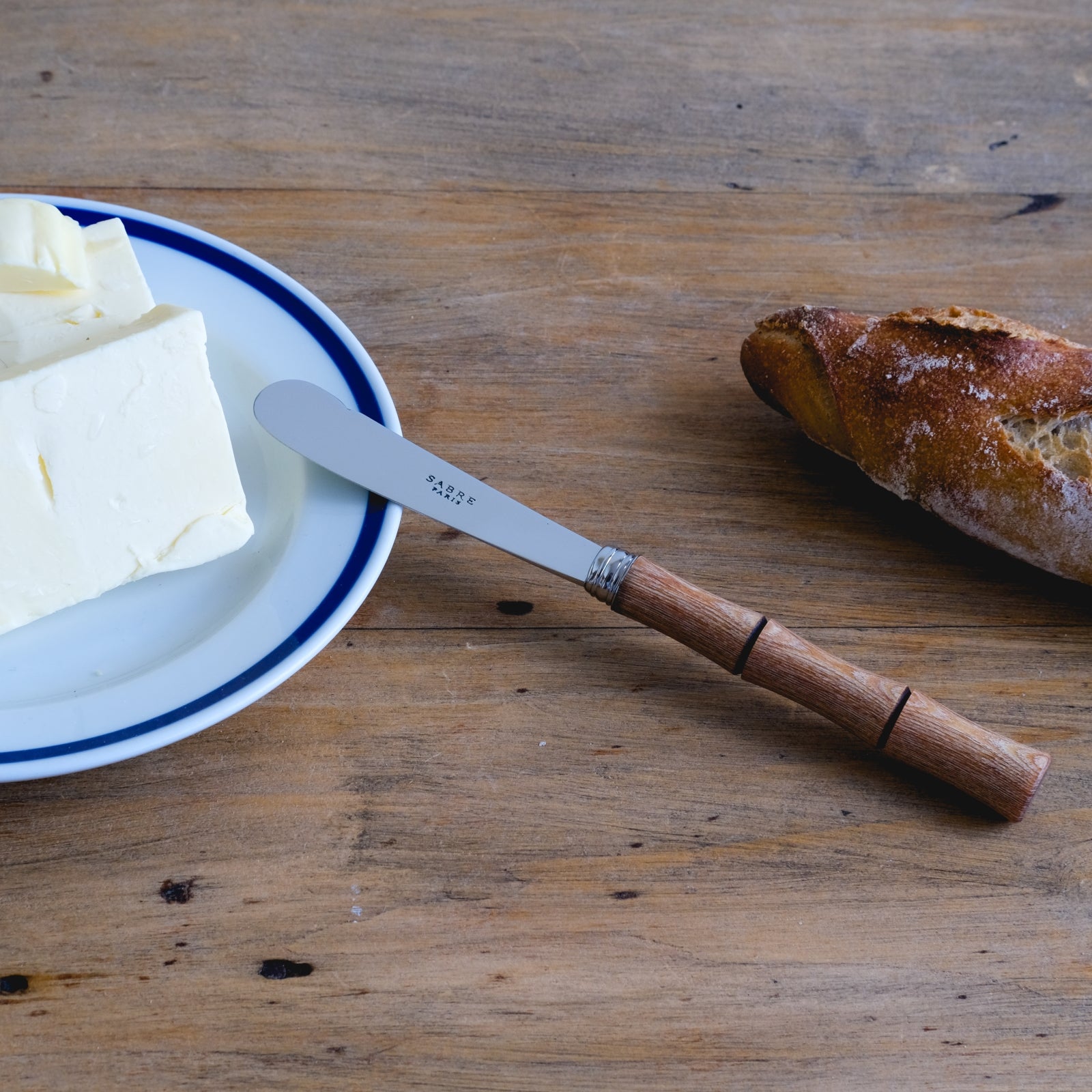 Bambou, Bois stratifié clair - Couteau à beurre