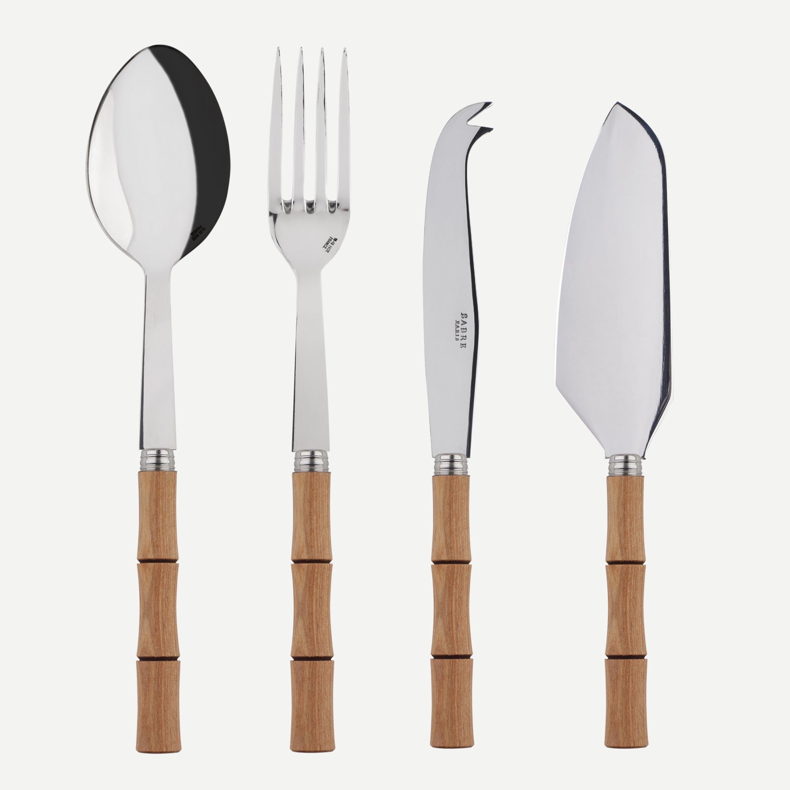 Bambou, Bois stratifié clair - Set Les Essentiels - ensemble de 4 couverts de service