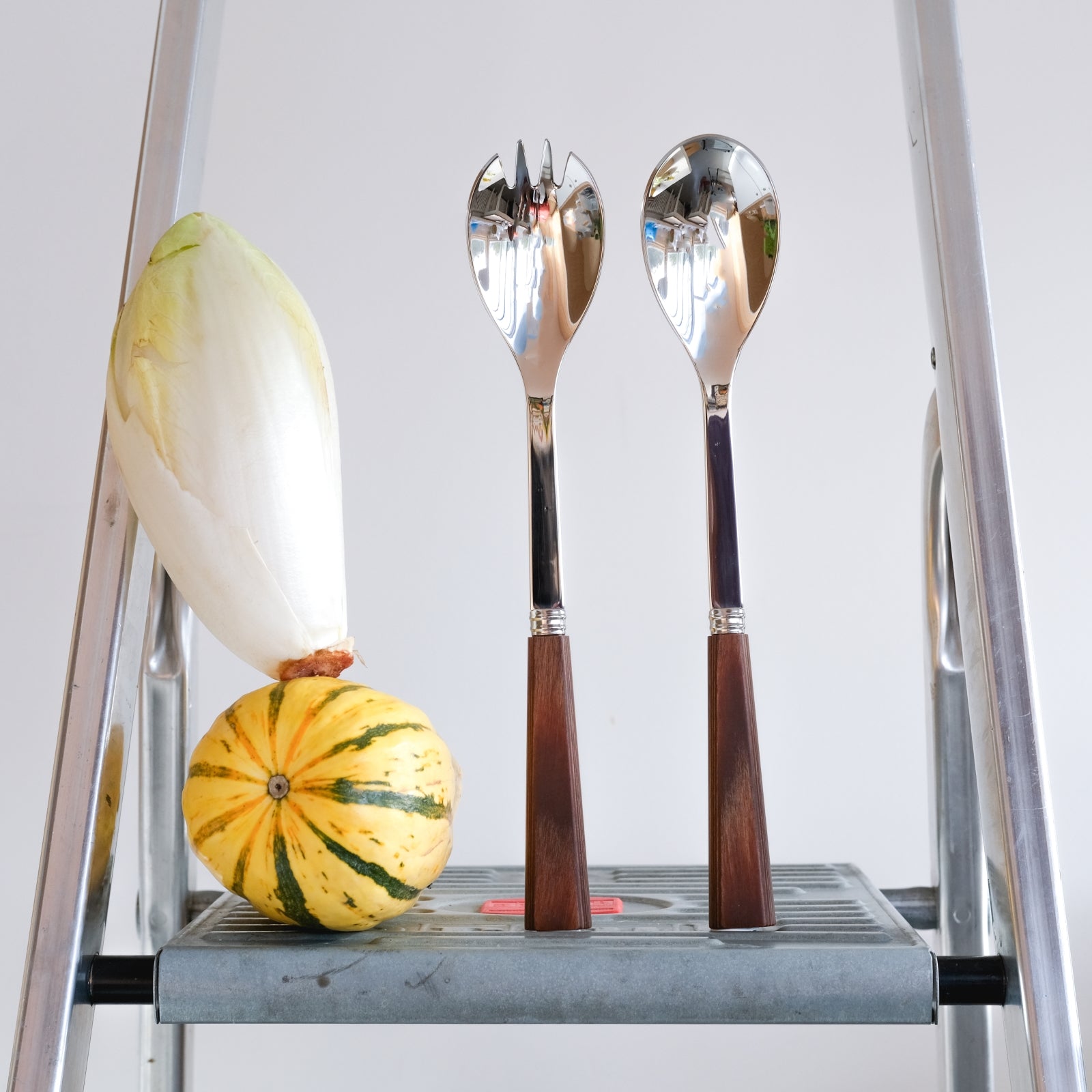 Nature, Bois stratifié clair - Couverts à salade