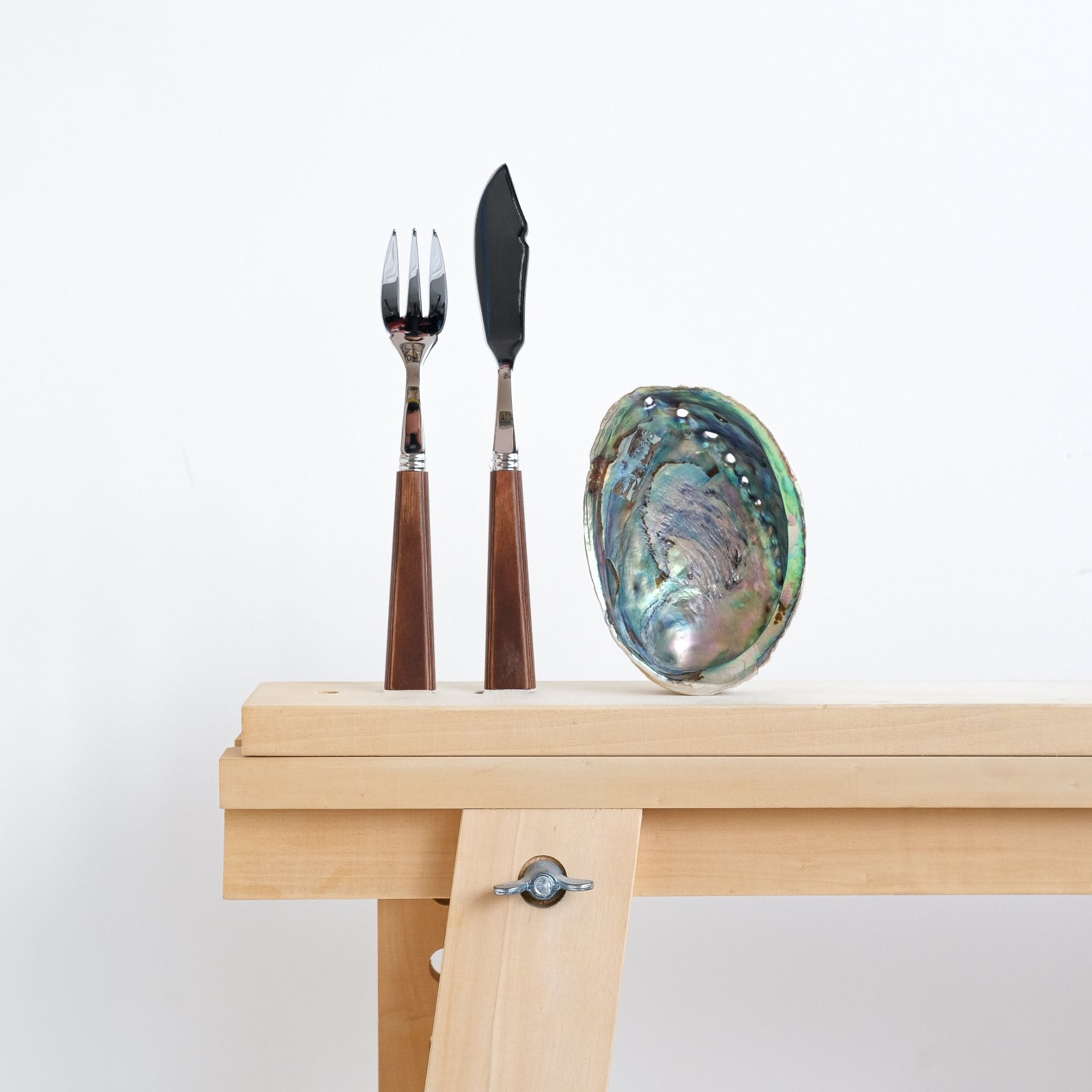 Nature, Klares pressholz - Fischbesteck