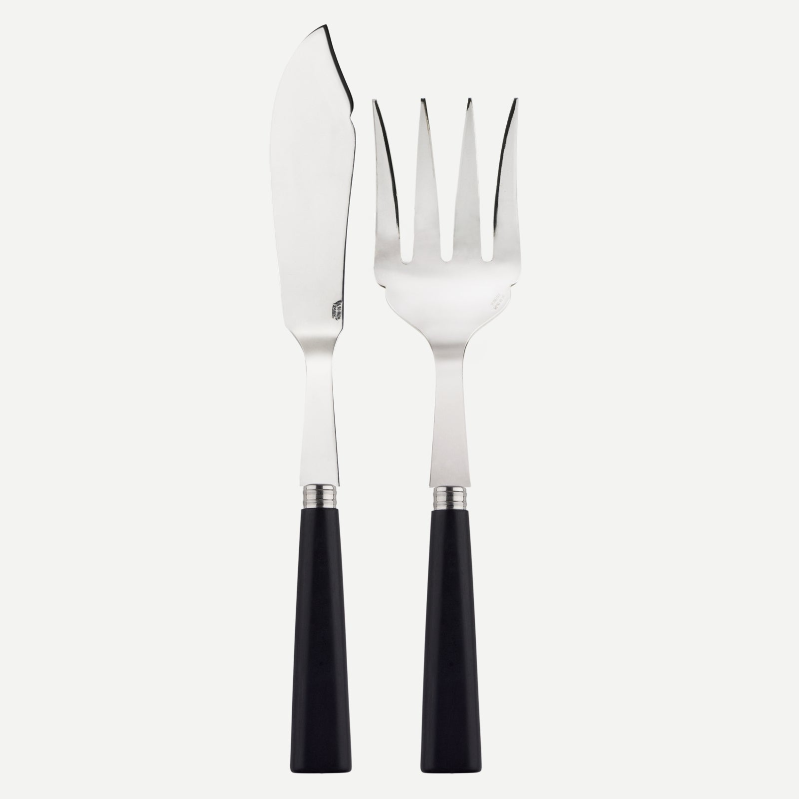 Nature, Holz presse schwarz - Fischservierbesteck