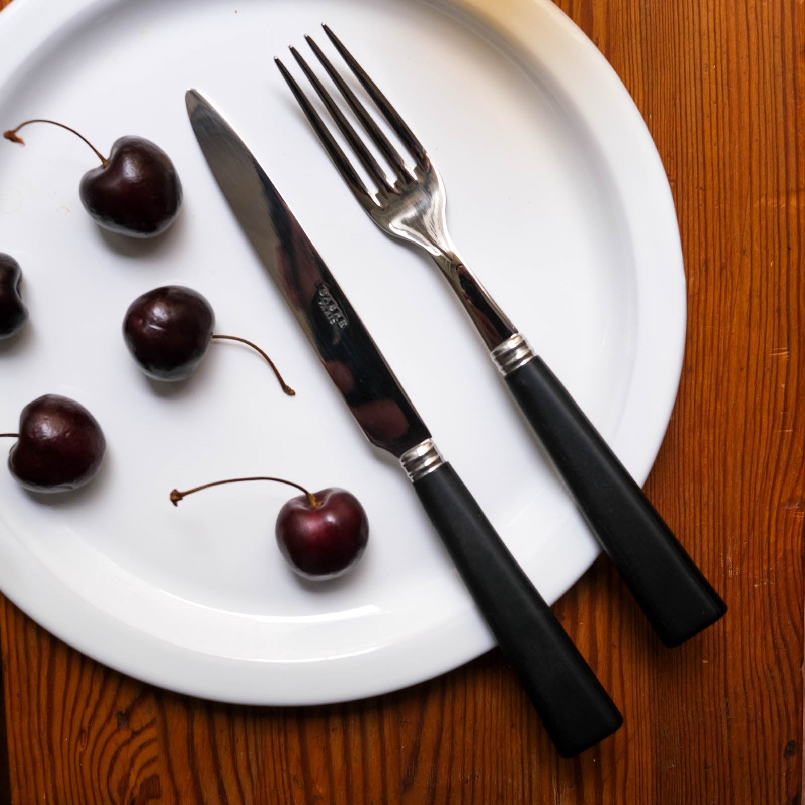 Nature, Bois stratifié noir - Set de 4 couverts de table