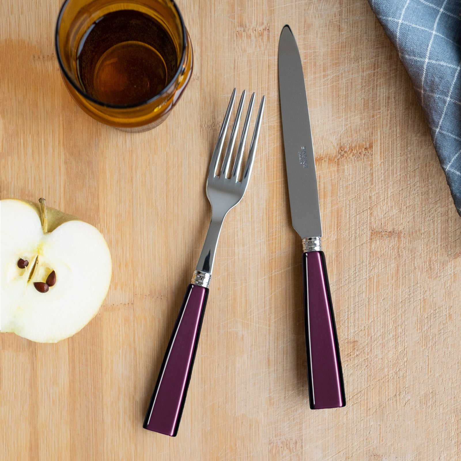 Icône, Aubergine - Set de 5 couverts de table