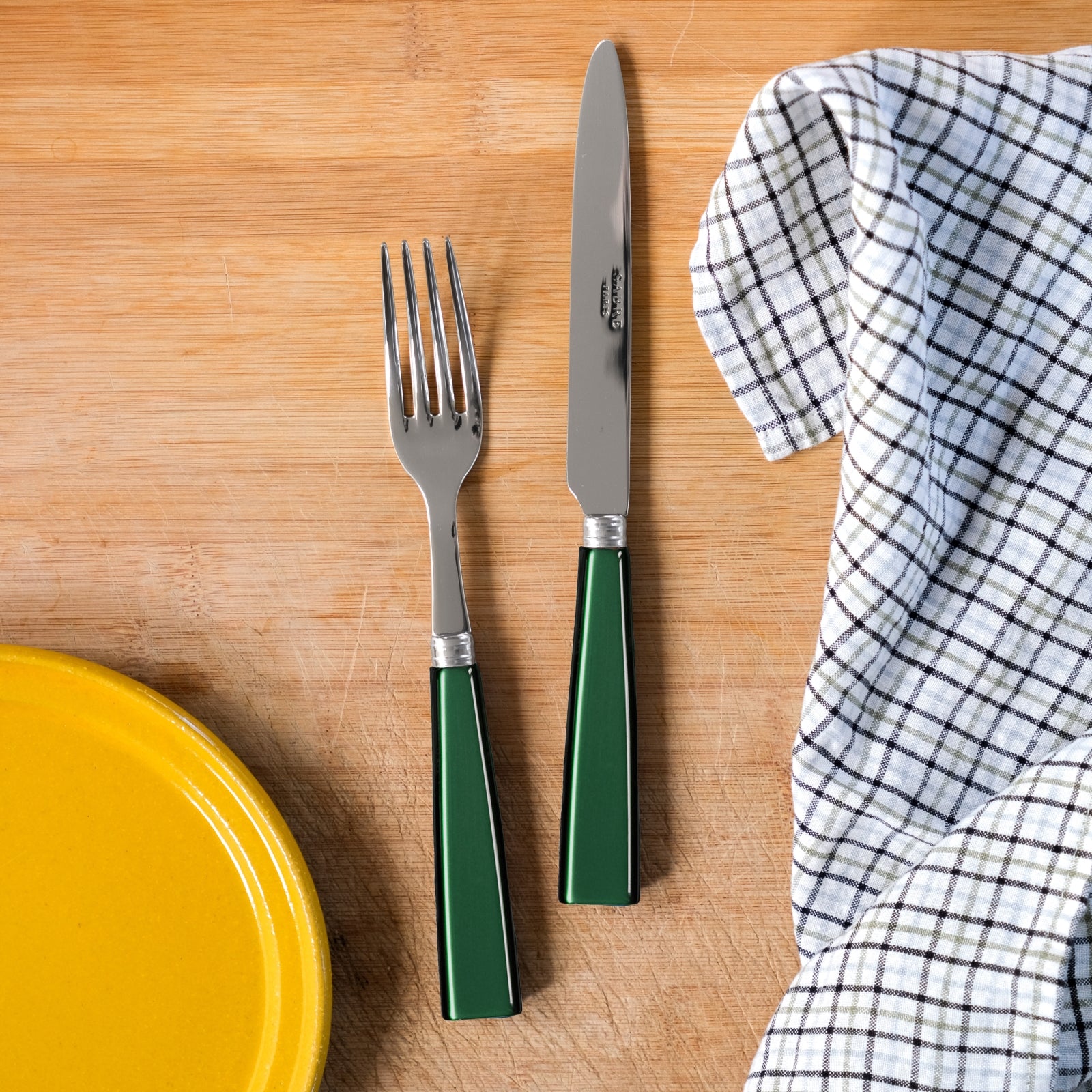 Icône, Vert jardin - Set de 5 couverts de table