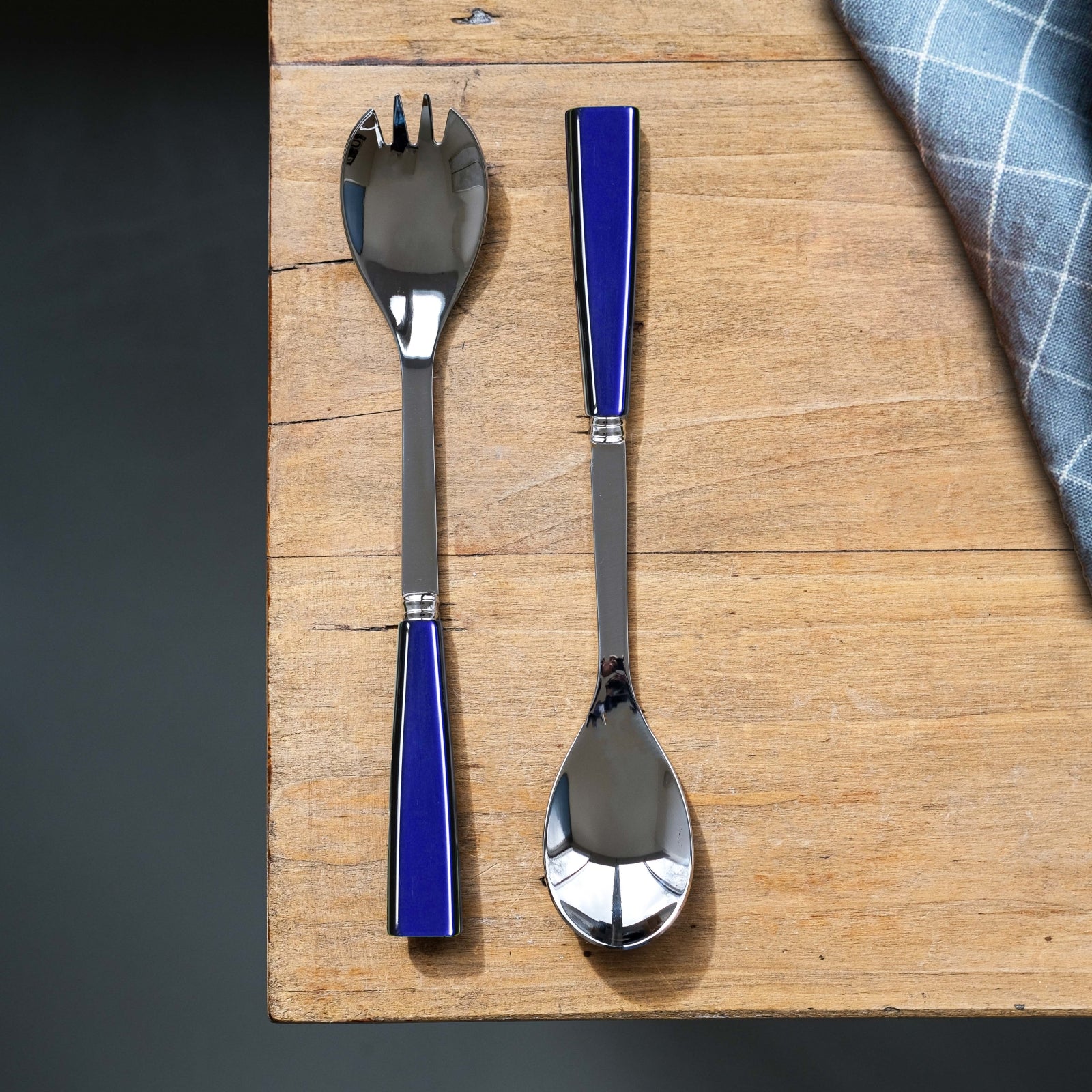 Icône, Lapis blue - Salad cutlery set