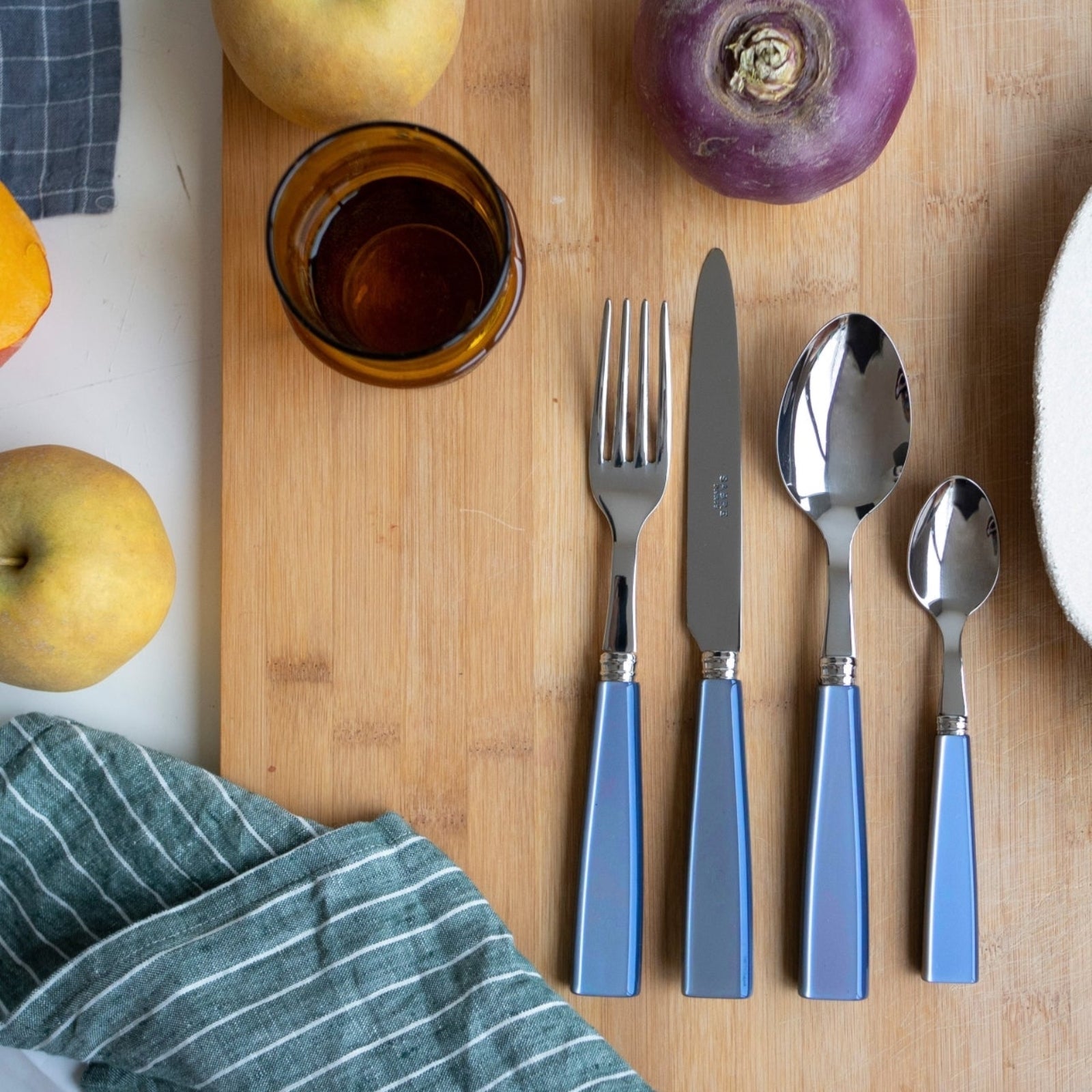 Icône, Light blue - 24 pieces cutlery set