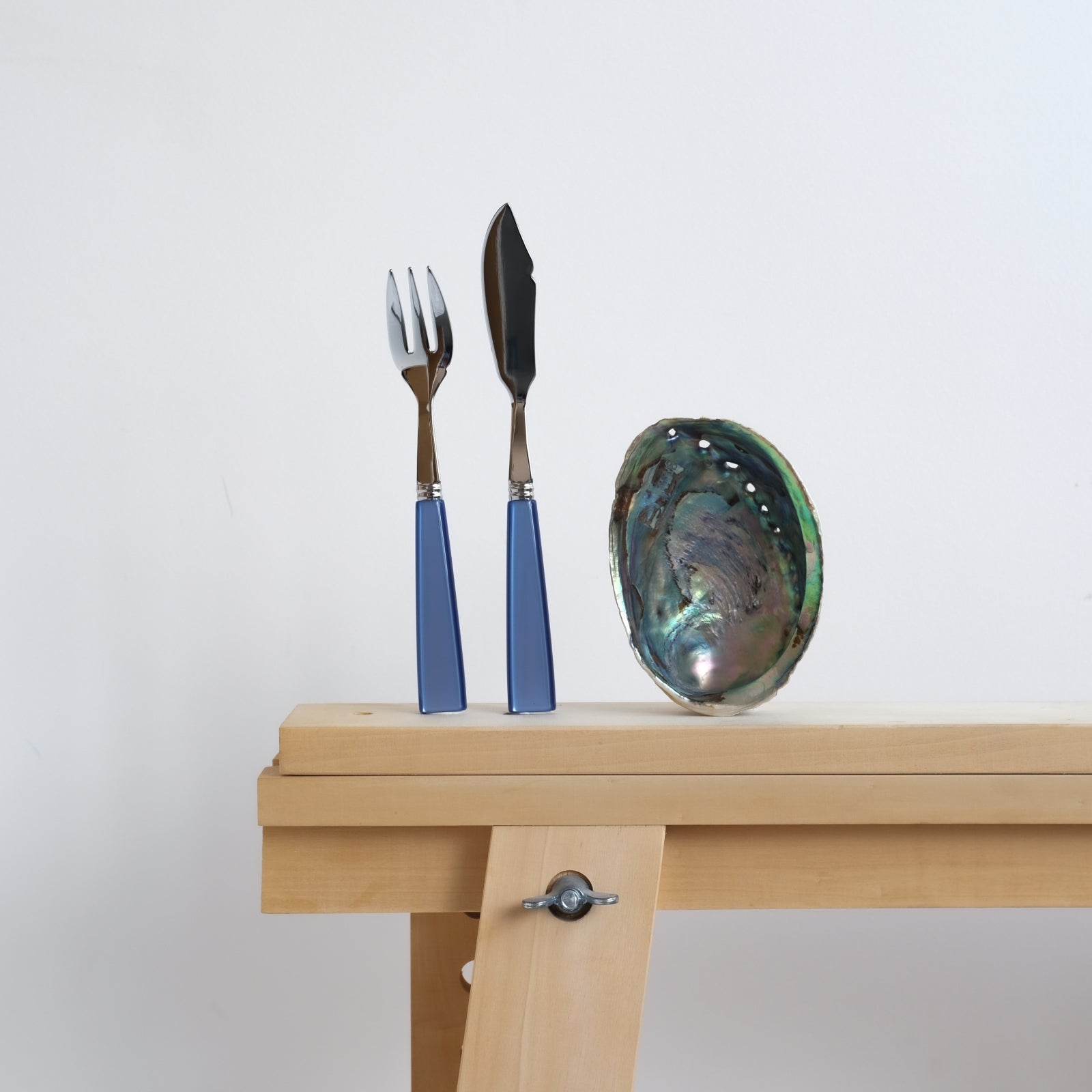 Icône, Bleu clair - Couverts à poisson