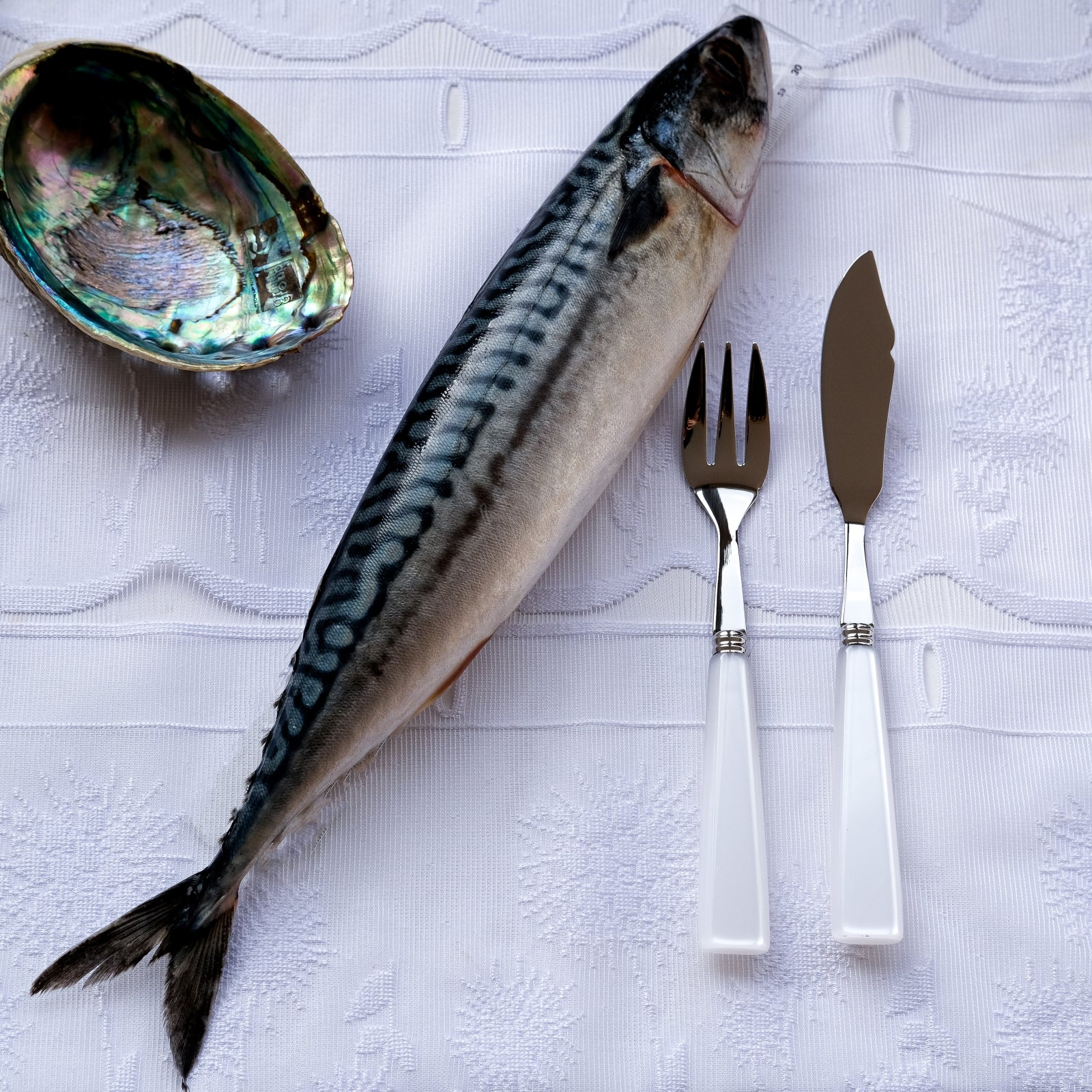 Icône, Blanc - Couverts à poisson