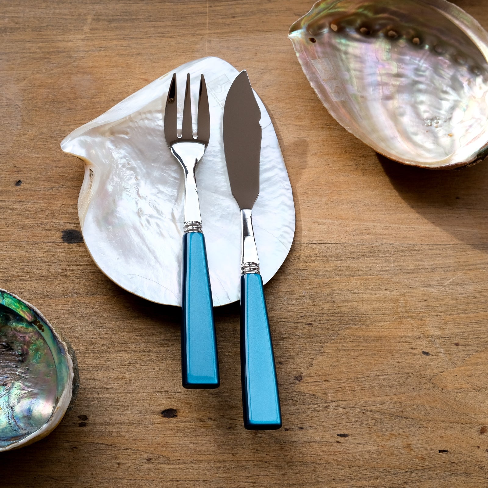 Icône, Turquoise - Couverts à poisson