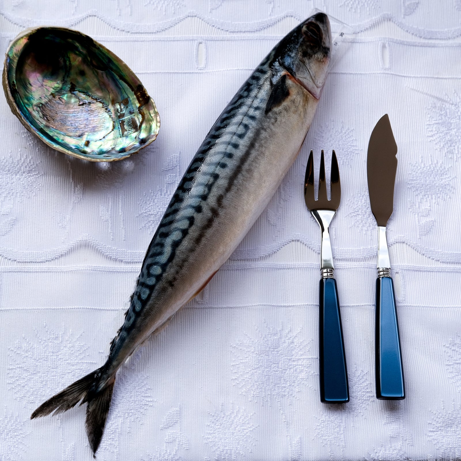 Icône, Bleu nuit - Couverts à poisson