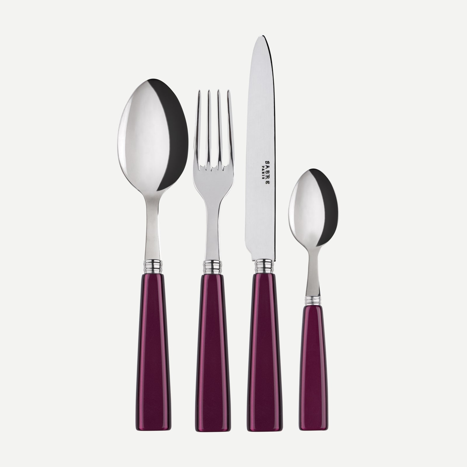 Icône, Aubergine - Set de 4 couverts de table