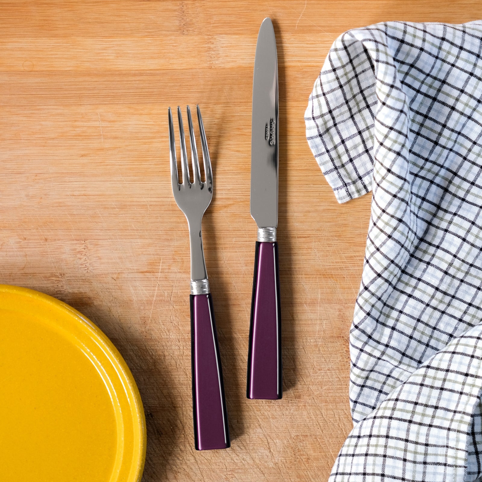 Icône, Aubergine - Set de 5 couverts de table