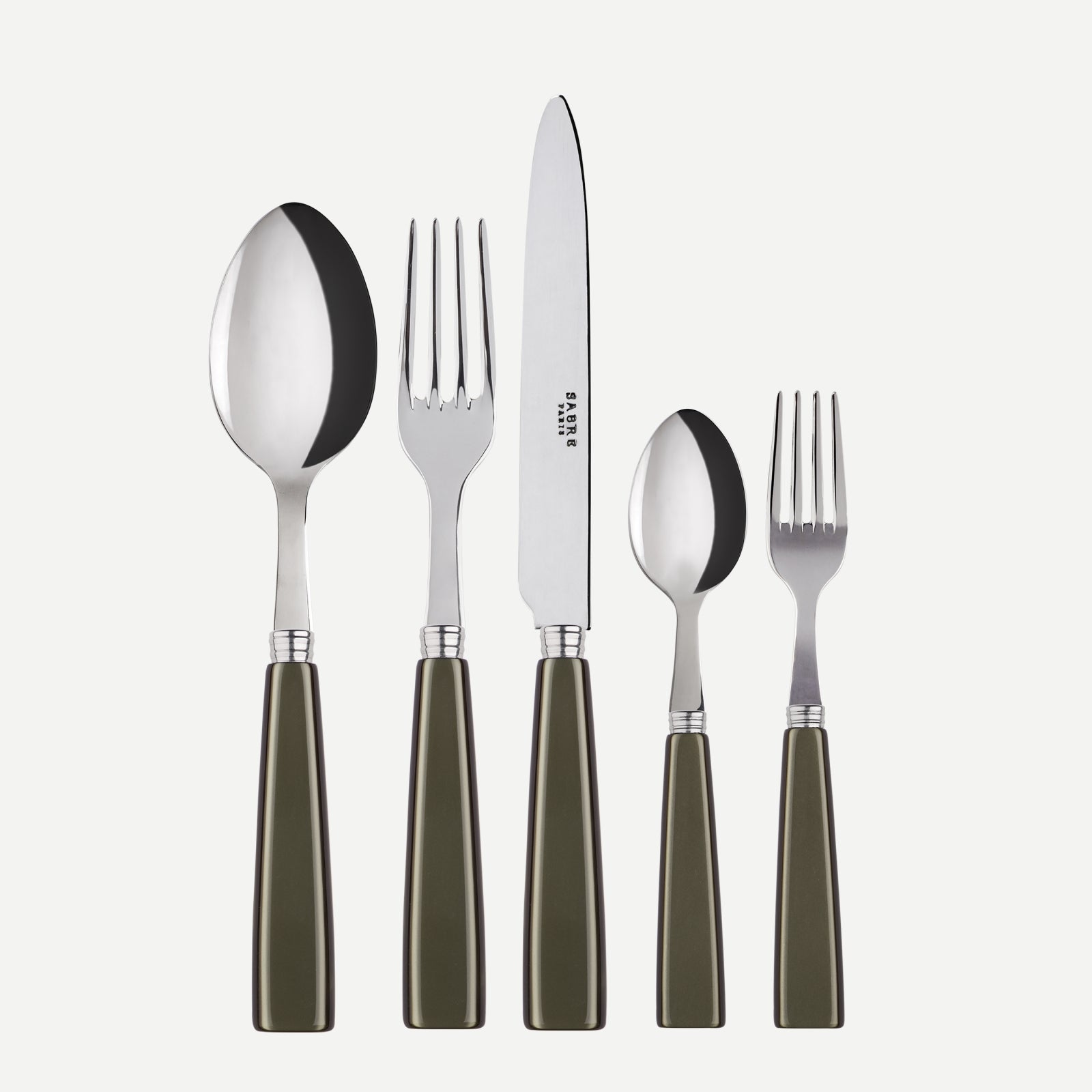 Icône, Olive - Set de 5 couverts de table