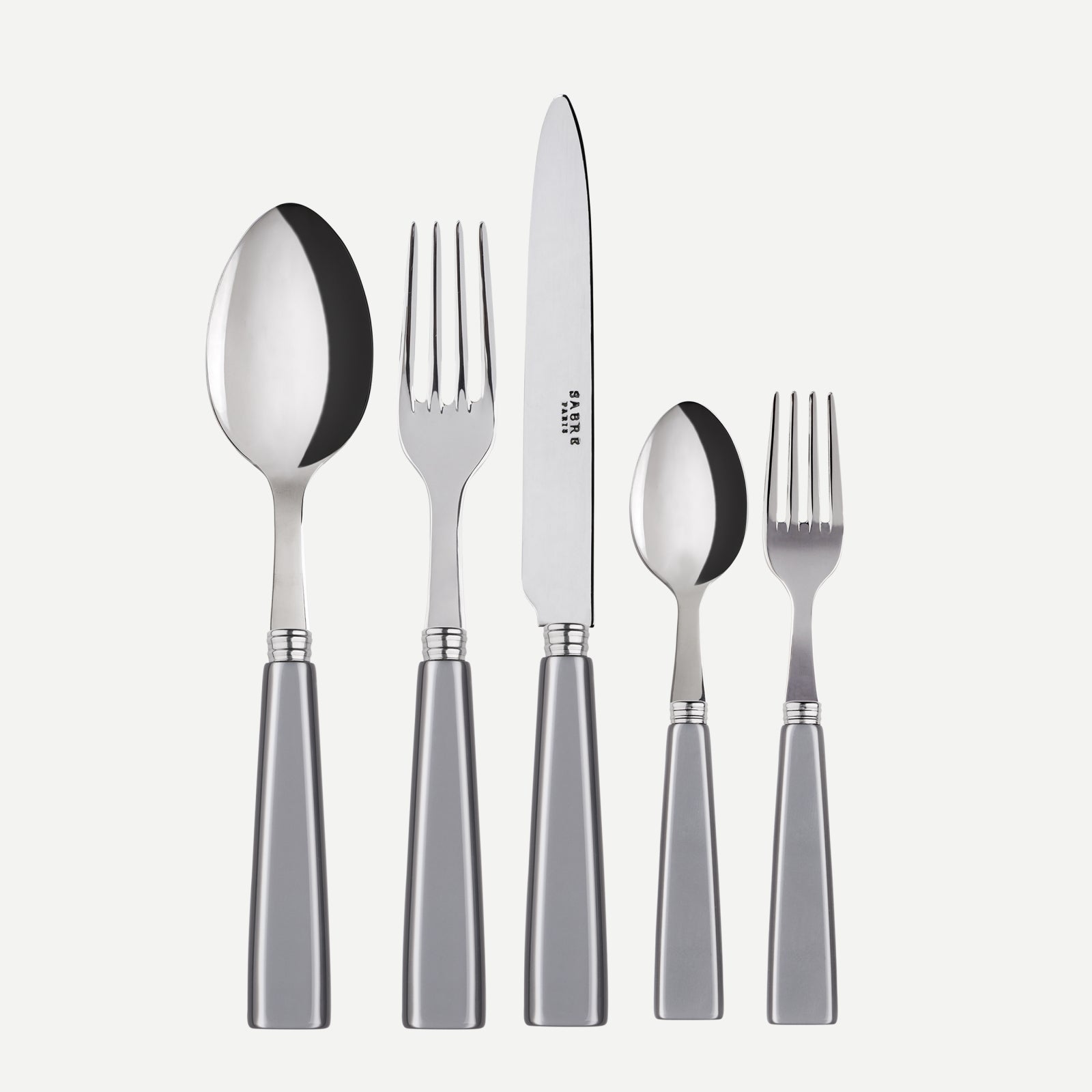 Icône, Gris - Set de 5 couverts de table