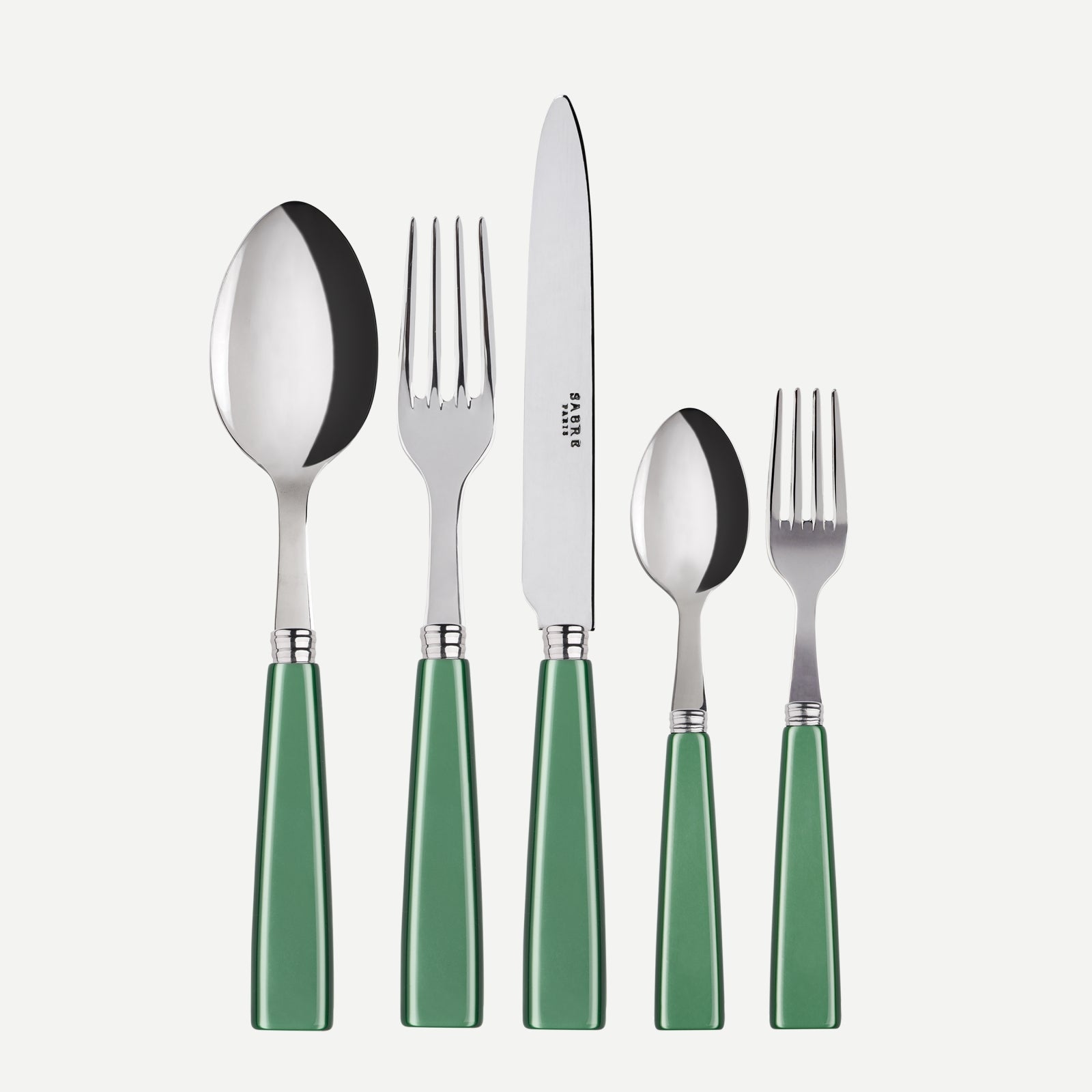 Icône, Garden green - 5 pieces cutlery set