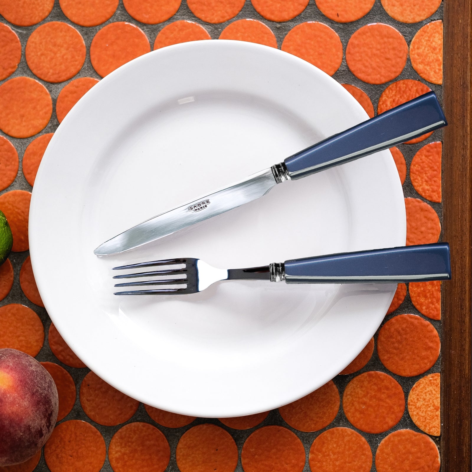 Icône, Steel blue - 5 pieces cutlery set