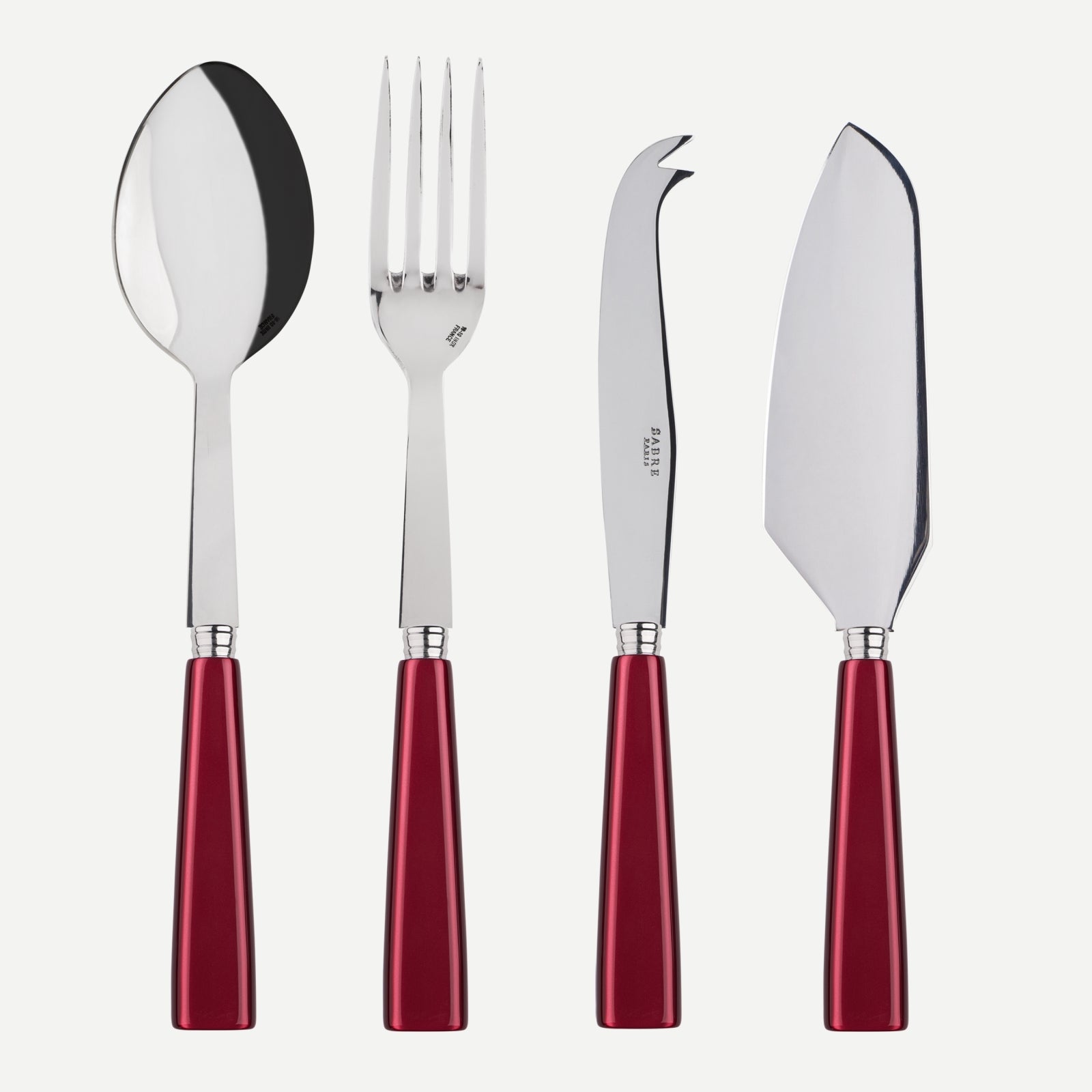 Icône, Rouge - Set Les Essentiels - ensemble de 4 couverts de service