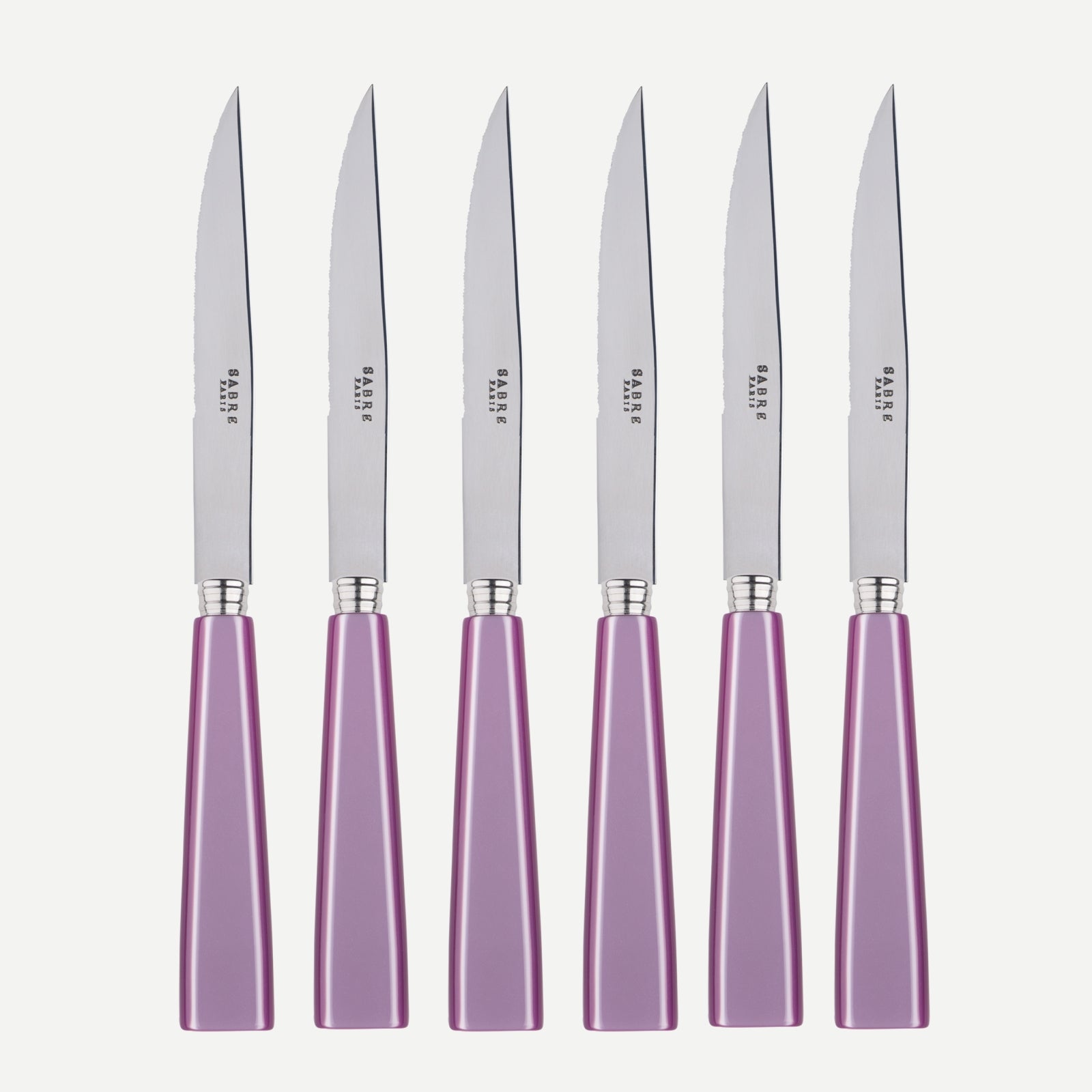Icône, Lilac - Set of 6 steak knives