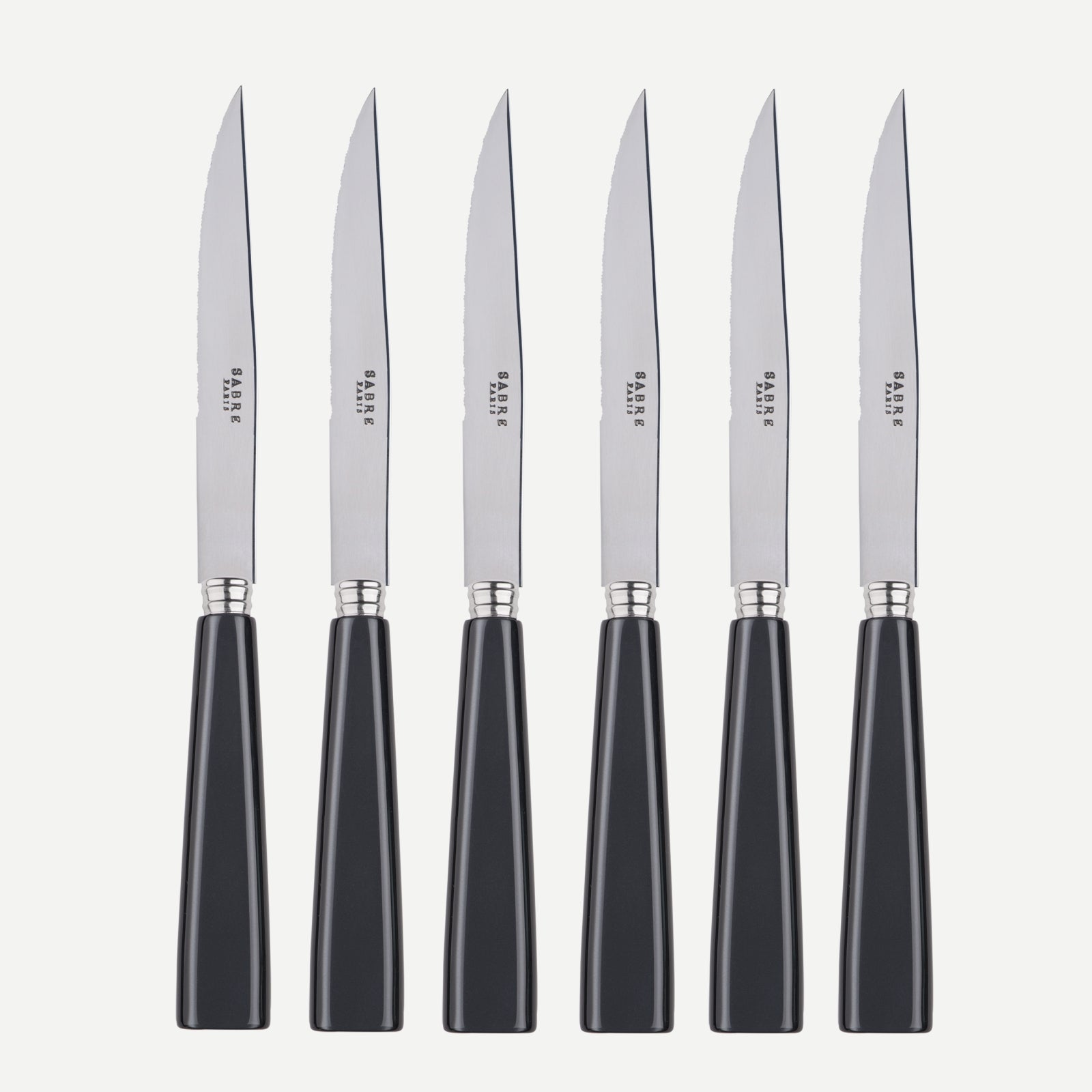 Icône, Dark grey - Set of 6 steak knives