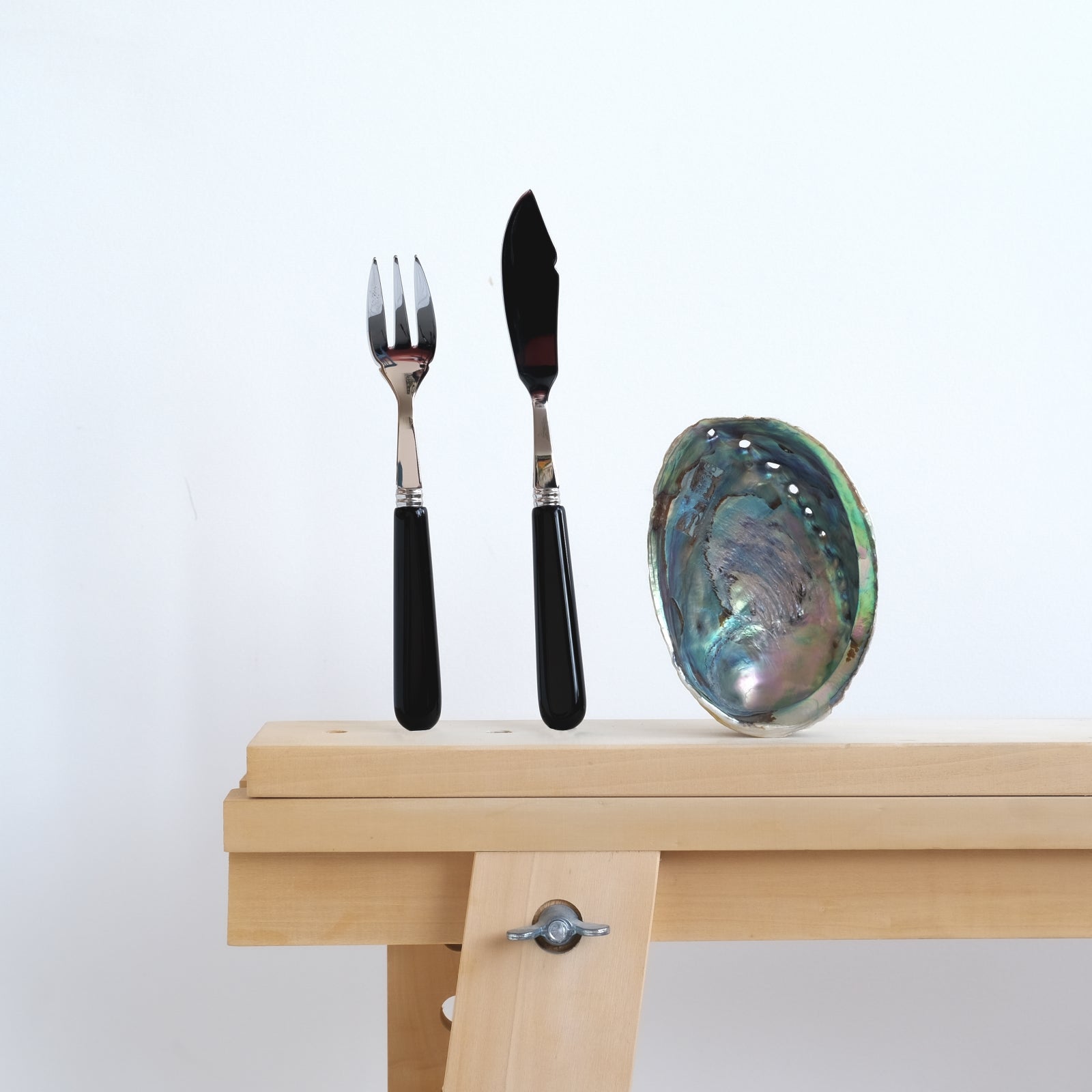 Pop, Noir - Couverts à poisson