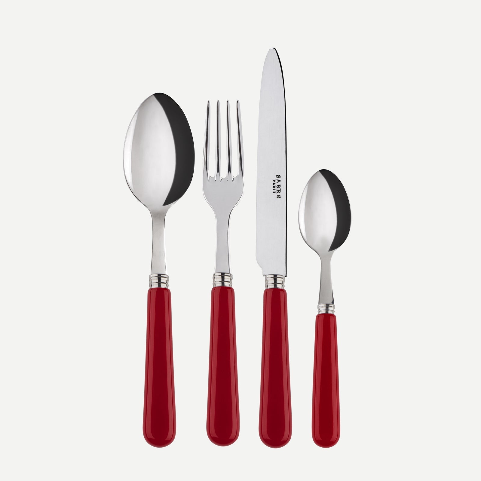 Pop unis, Burgundy - 4 pieces cutlery set