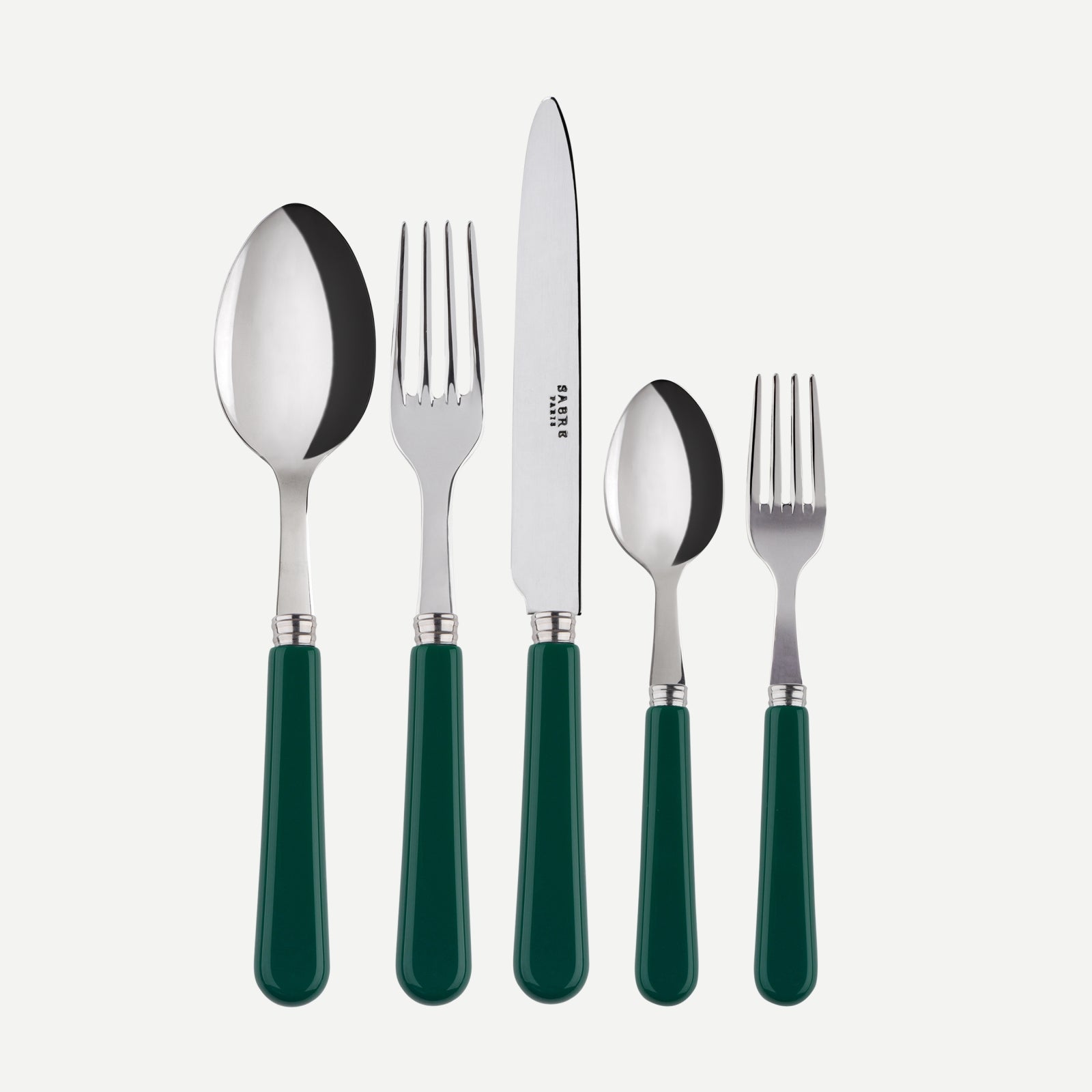 Pop unis, Green - 5 pieces cutlery set