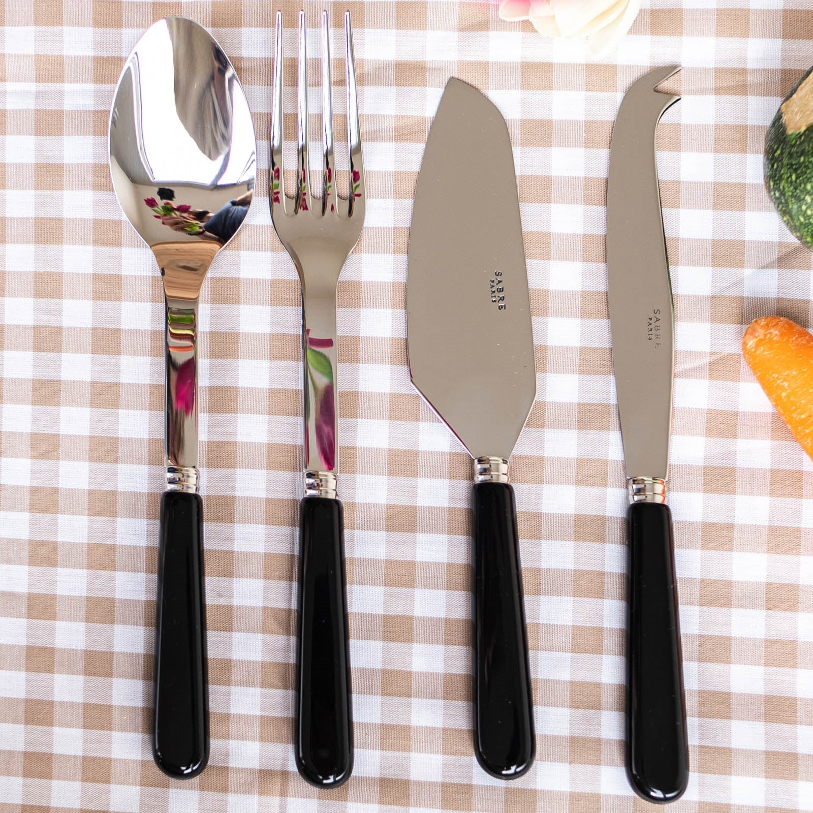 Pop unis, Schwarz - Servierbesteck-Set