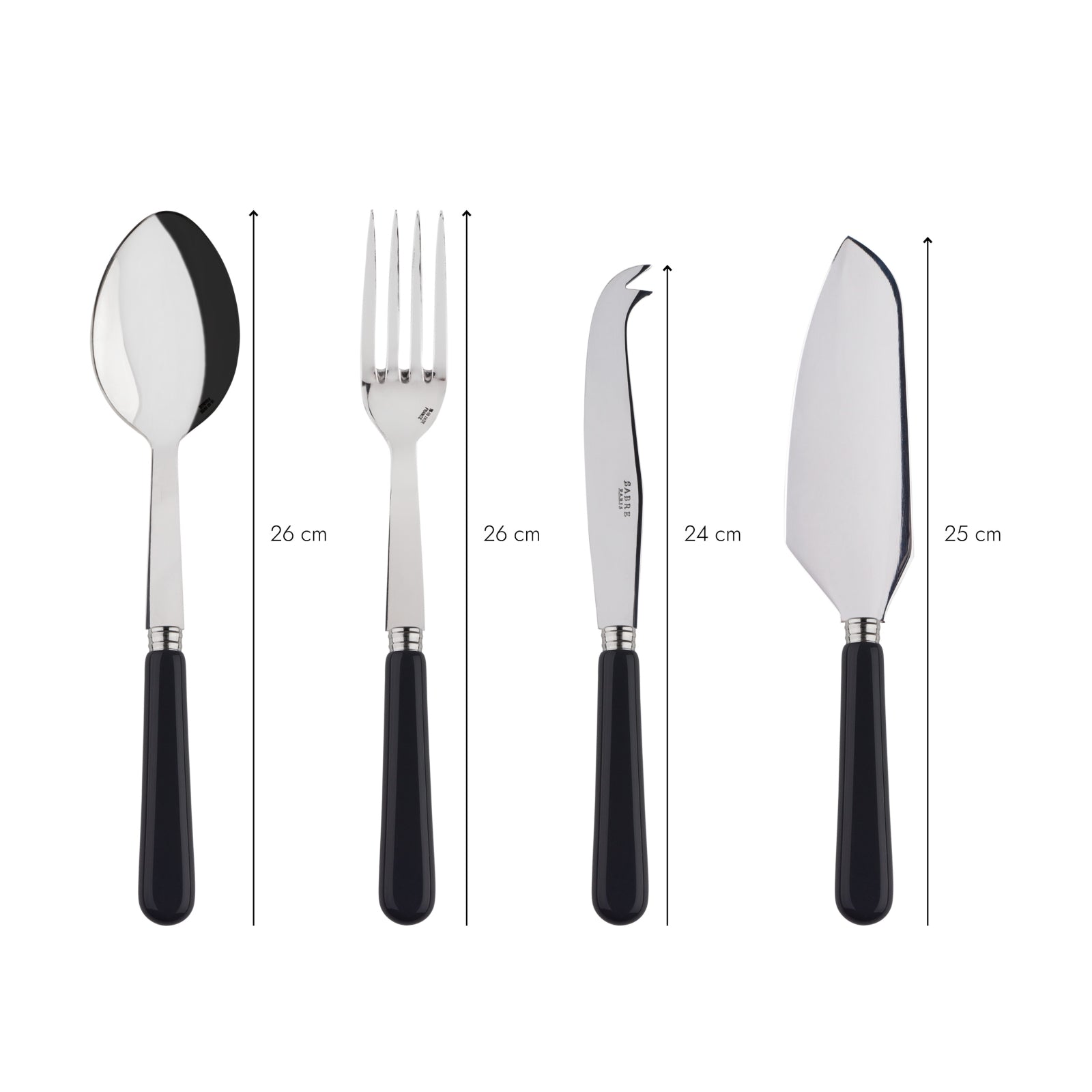 Pop, Noir - Set Les Essentiels - ensemble de 4 couverts de service