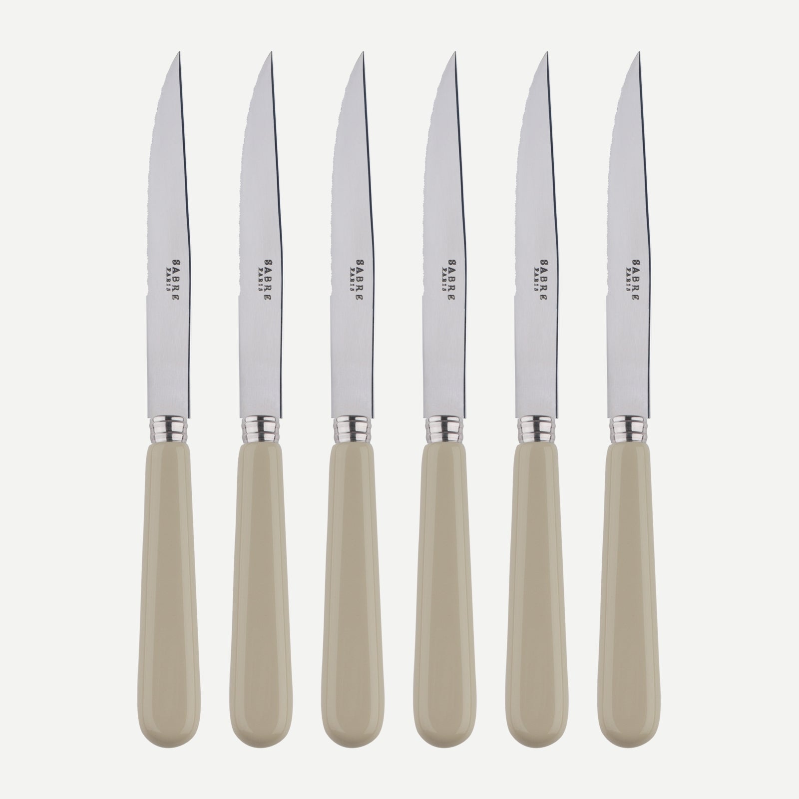 Pop unis, Mastic Hellbeige - Steakmesser-Set