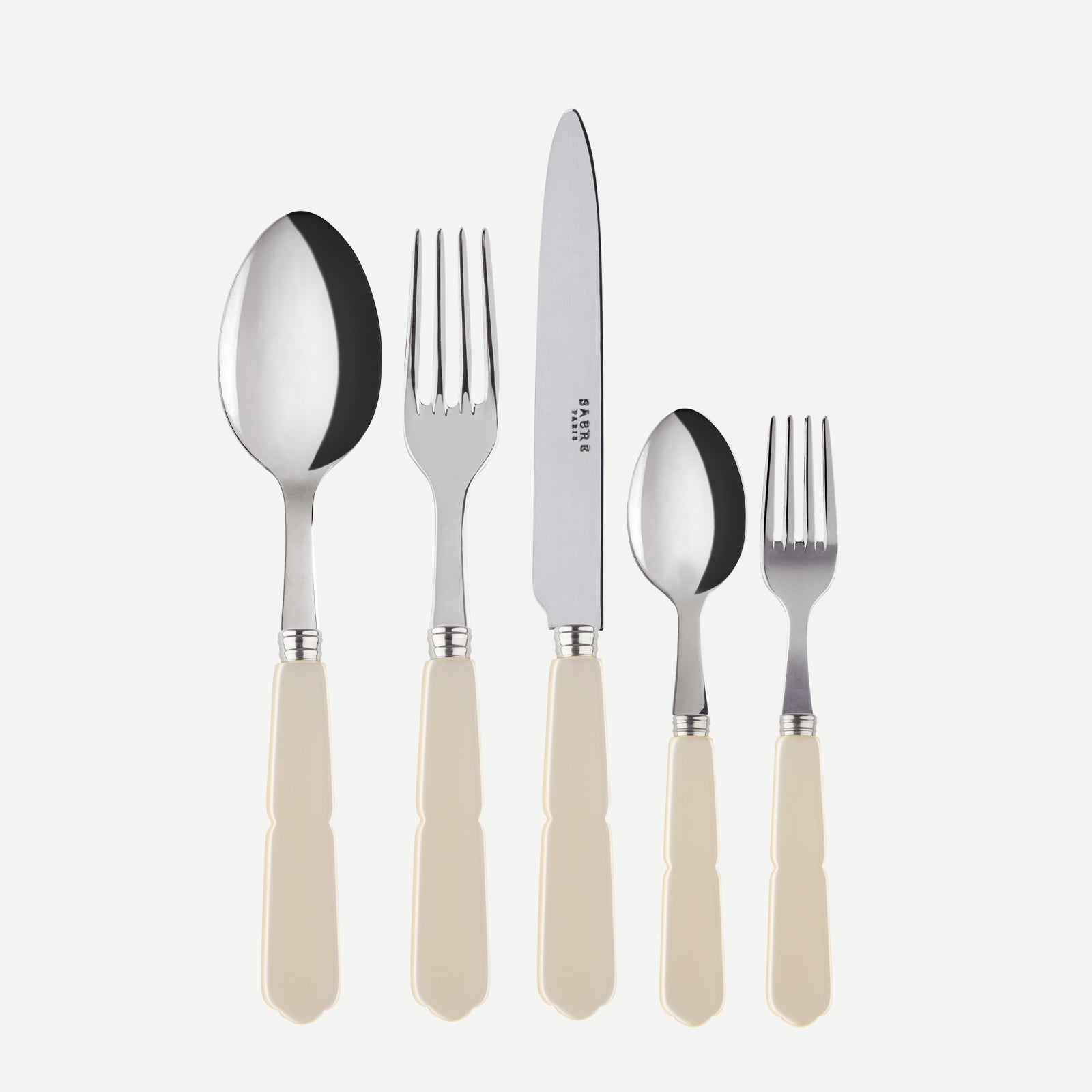 Gustave, Nacre - Set de 5 couverts de table