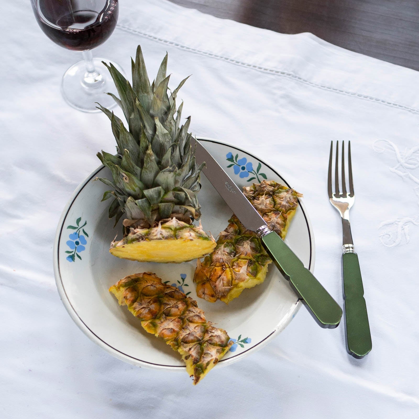 Gustave, Tilleul - Set de 5 couverts de table