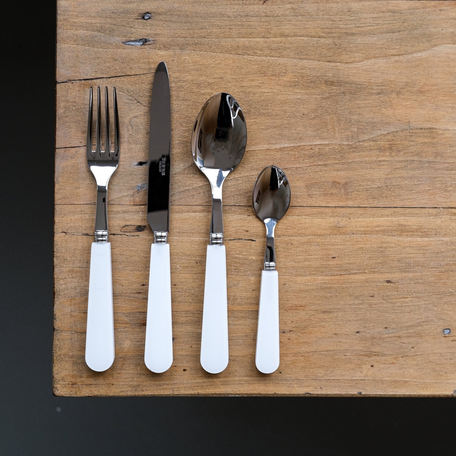 Duo, White - 24 pieces cutlery set