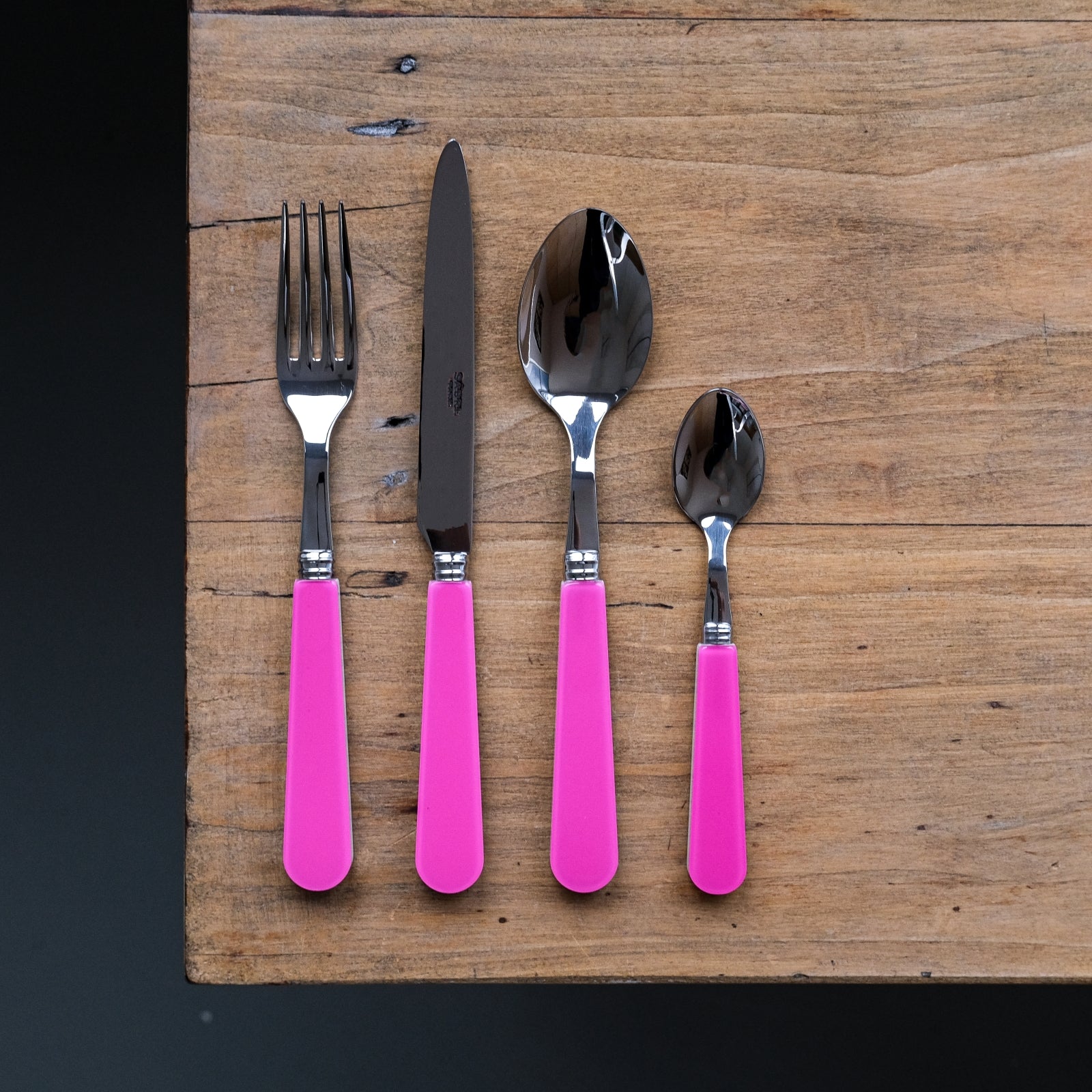 Duo, Pink - 4 pieces cutlery set