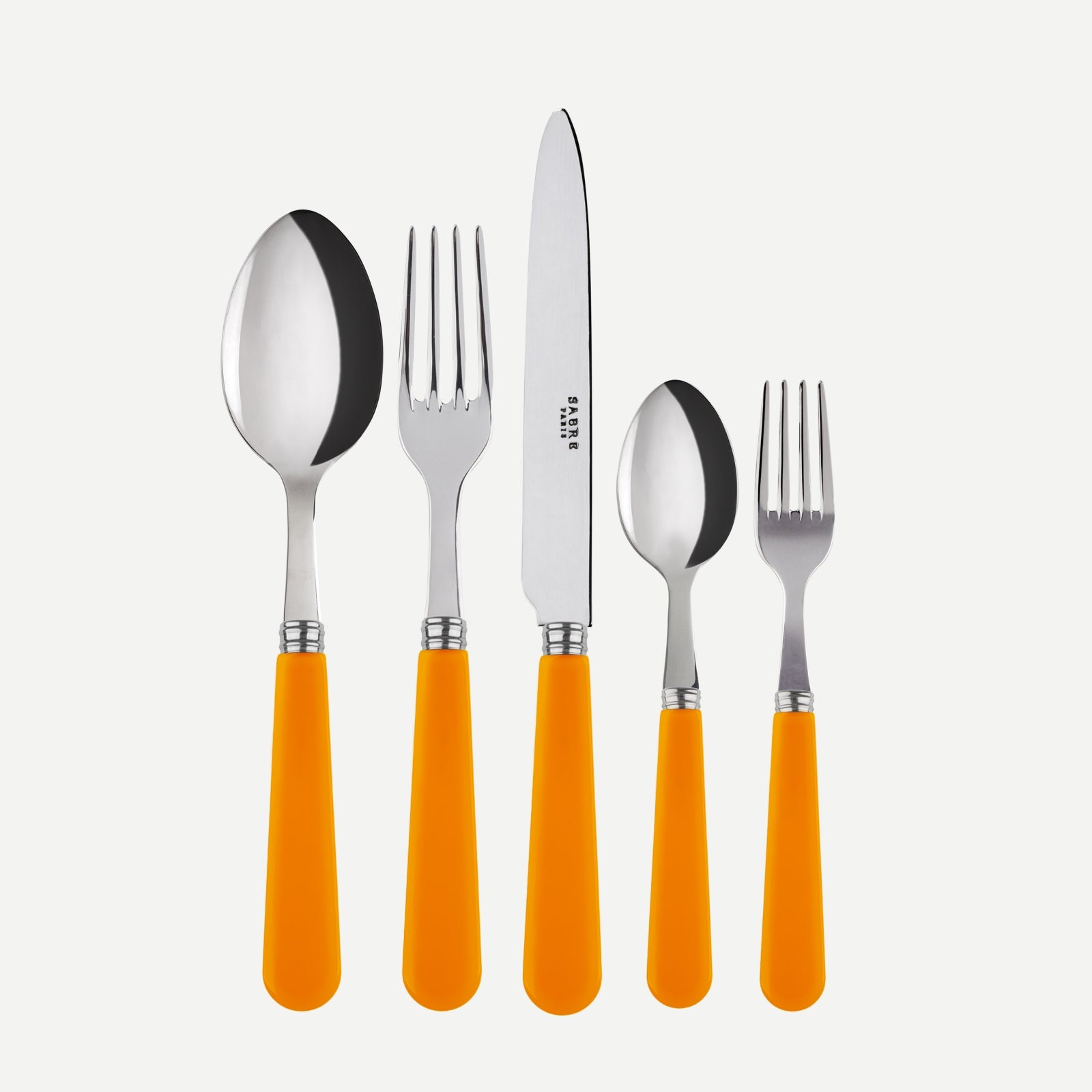 Duo, Orange - 5 pieces cutlery set