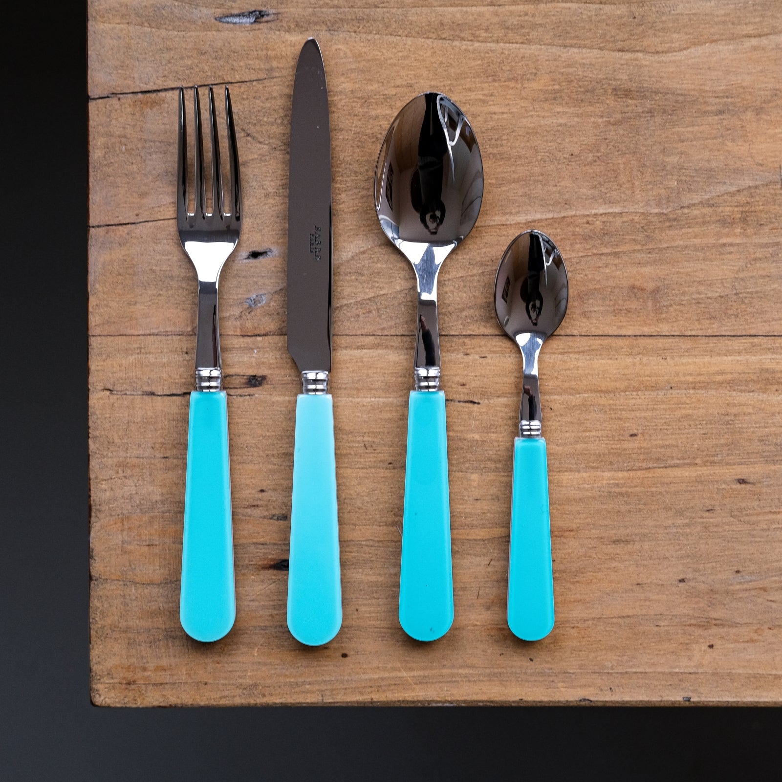 Duo, Turquoise - Set de 5 couverts de table