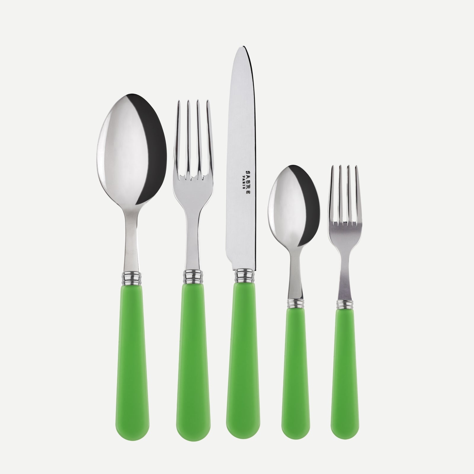 Duo, Vert jardin - Set de 5 couverts de table