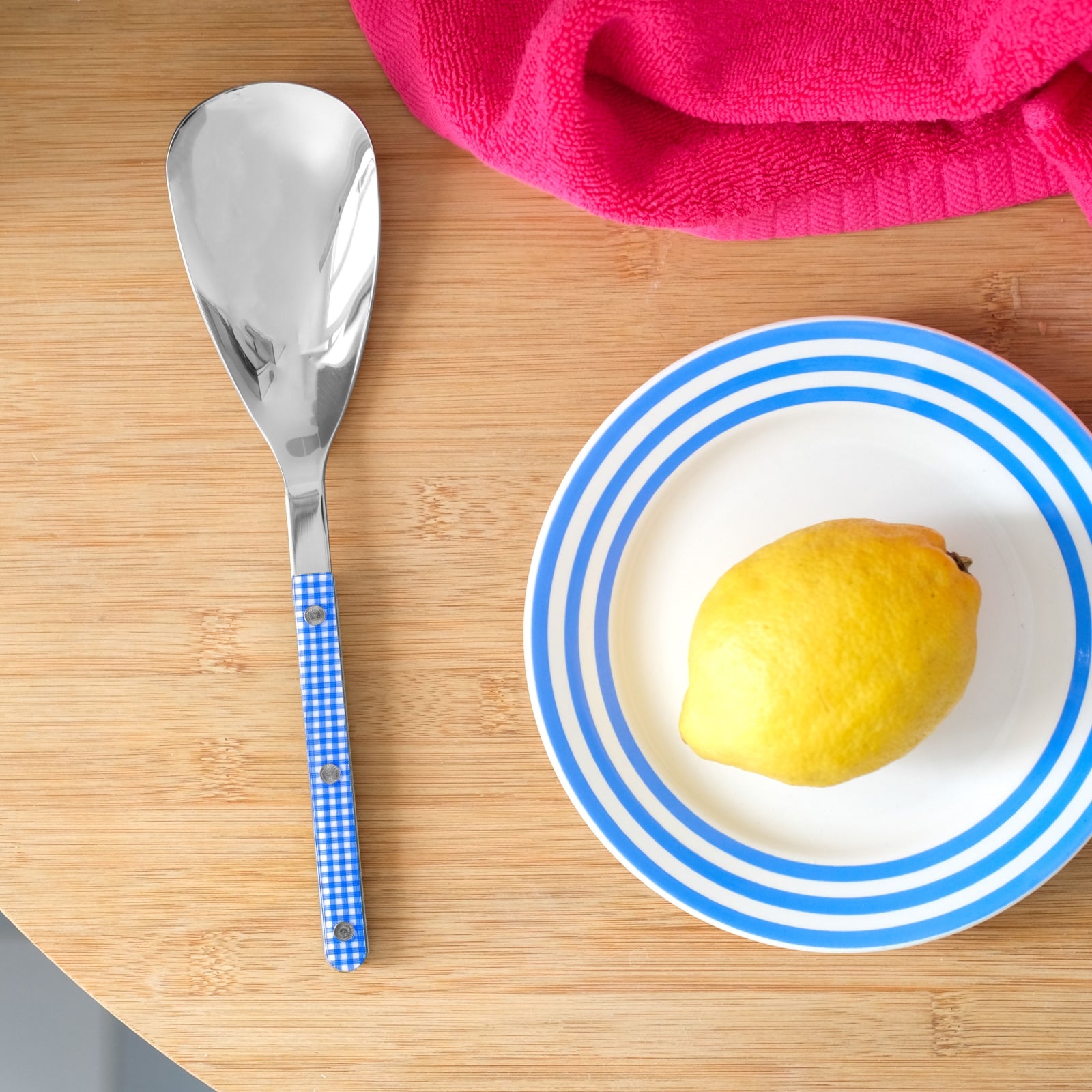 Bistrot Gingham, Blue - Rice spoon