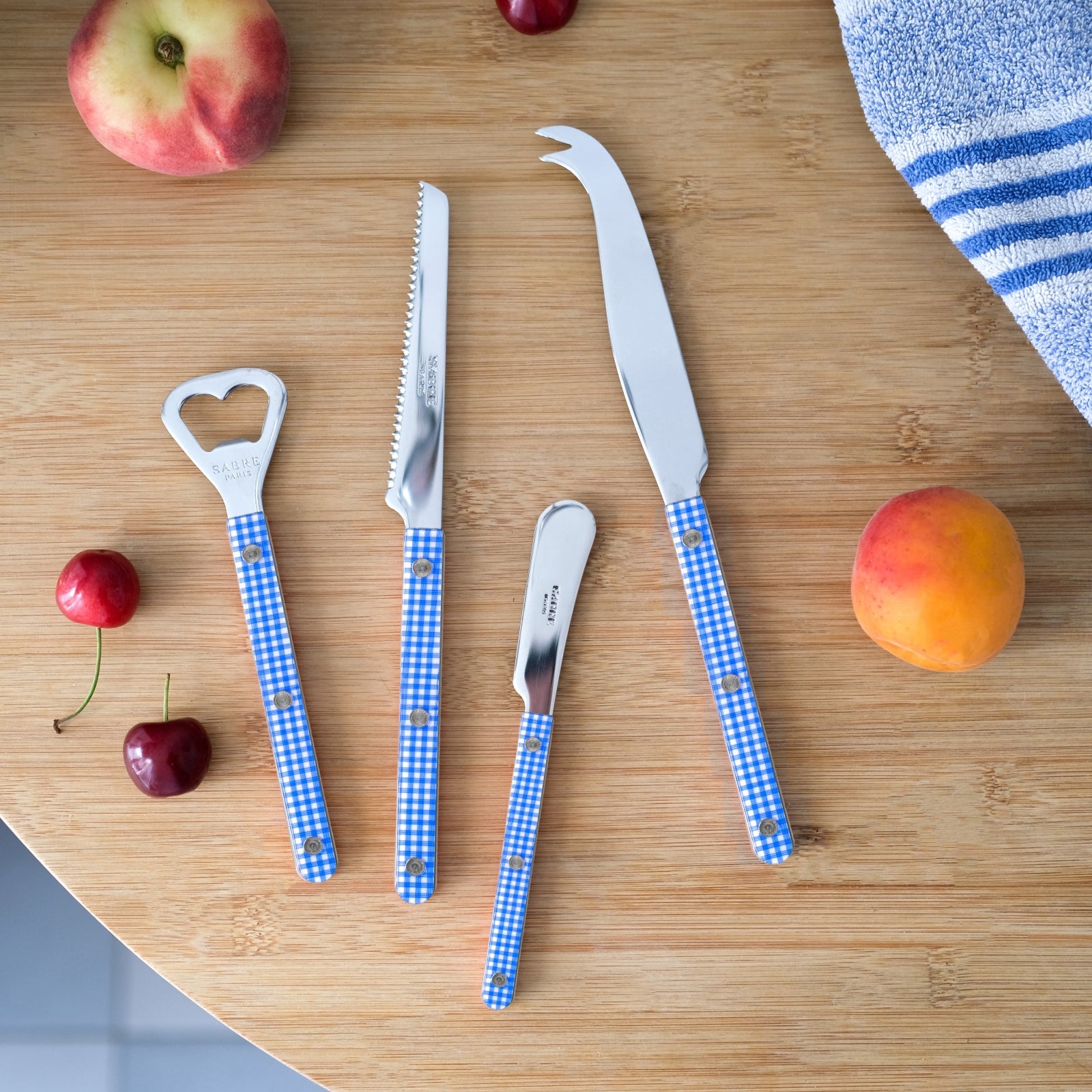 Bistrot Vichy, Bleu - Set apéro Bistrot