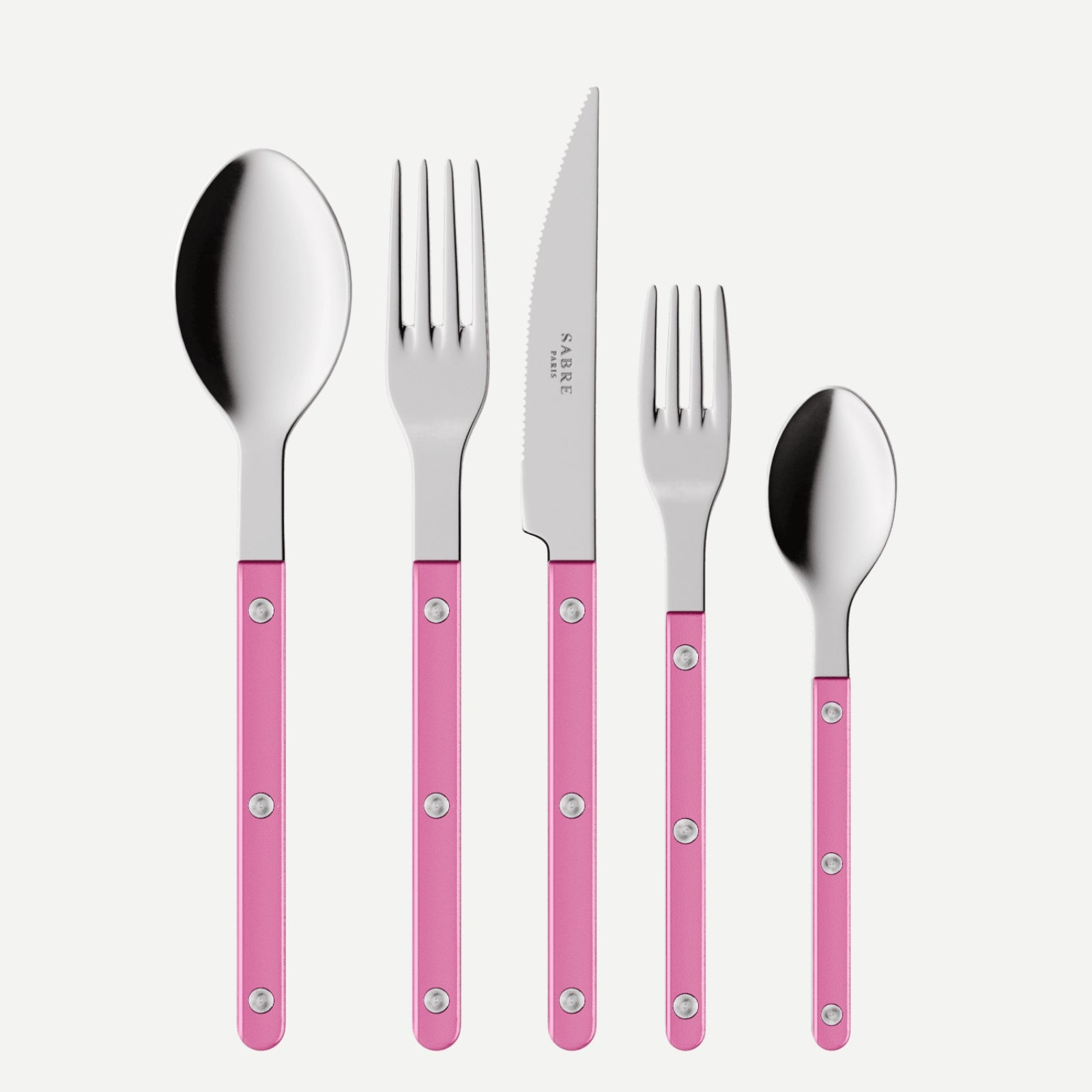 Bistrot Pearly, Rose - Set de 5 couverts de table