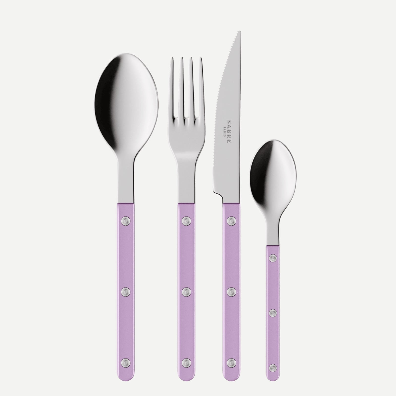 Bistrot Pearly, Lilas - Set de 4 couverts de table
