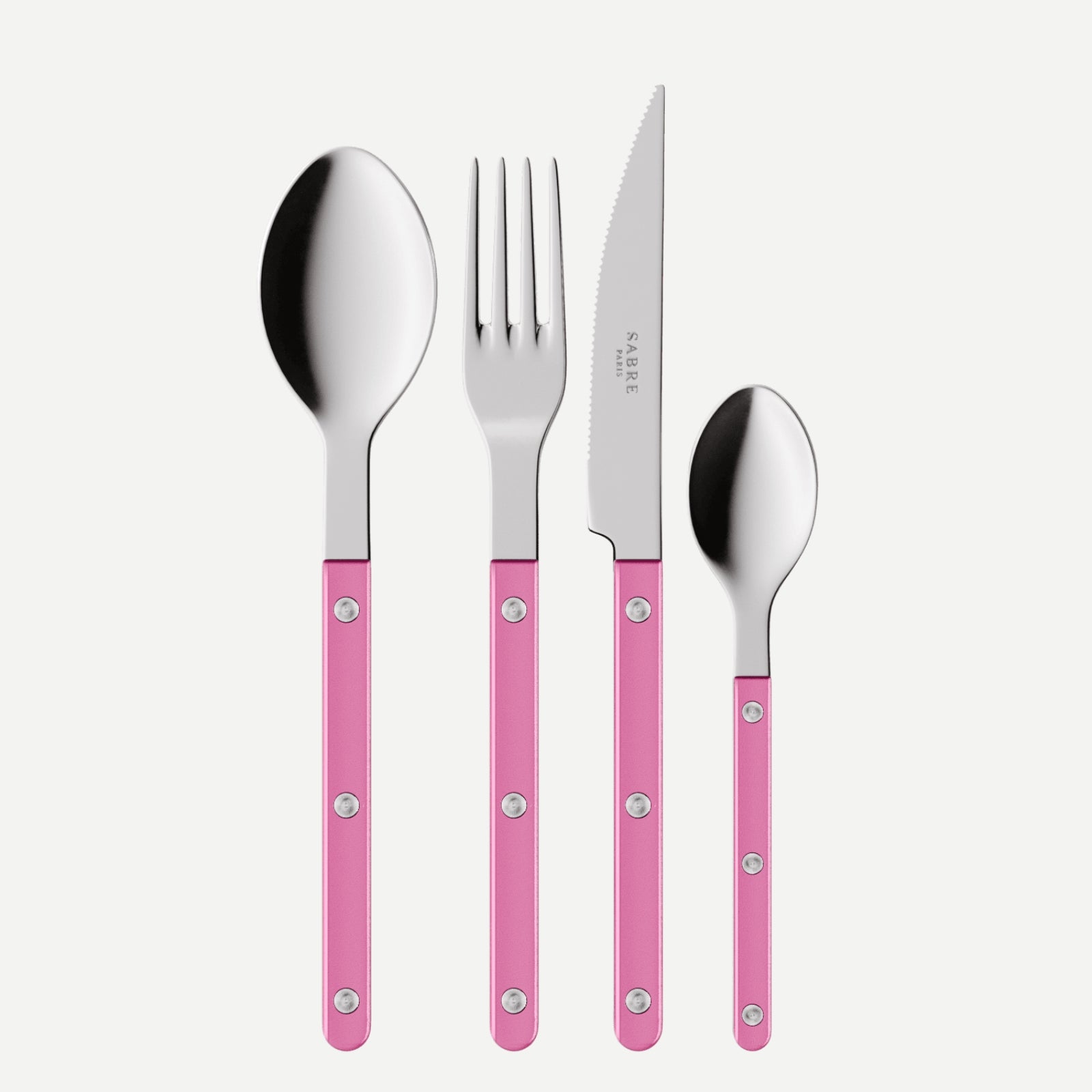 Bistrot Pearly, Rose - Set de 4 couverts de table