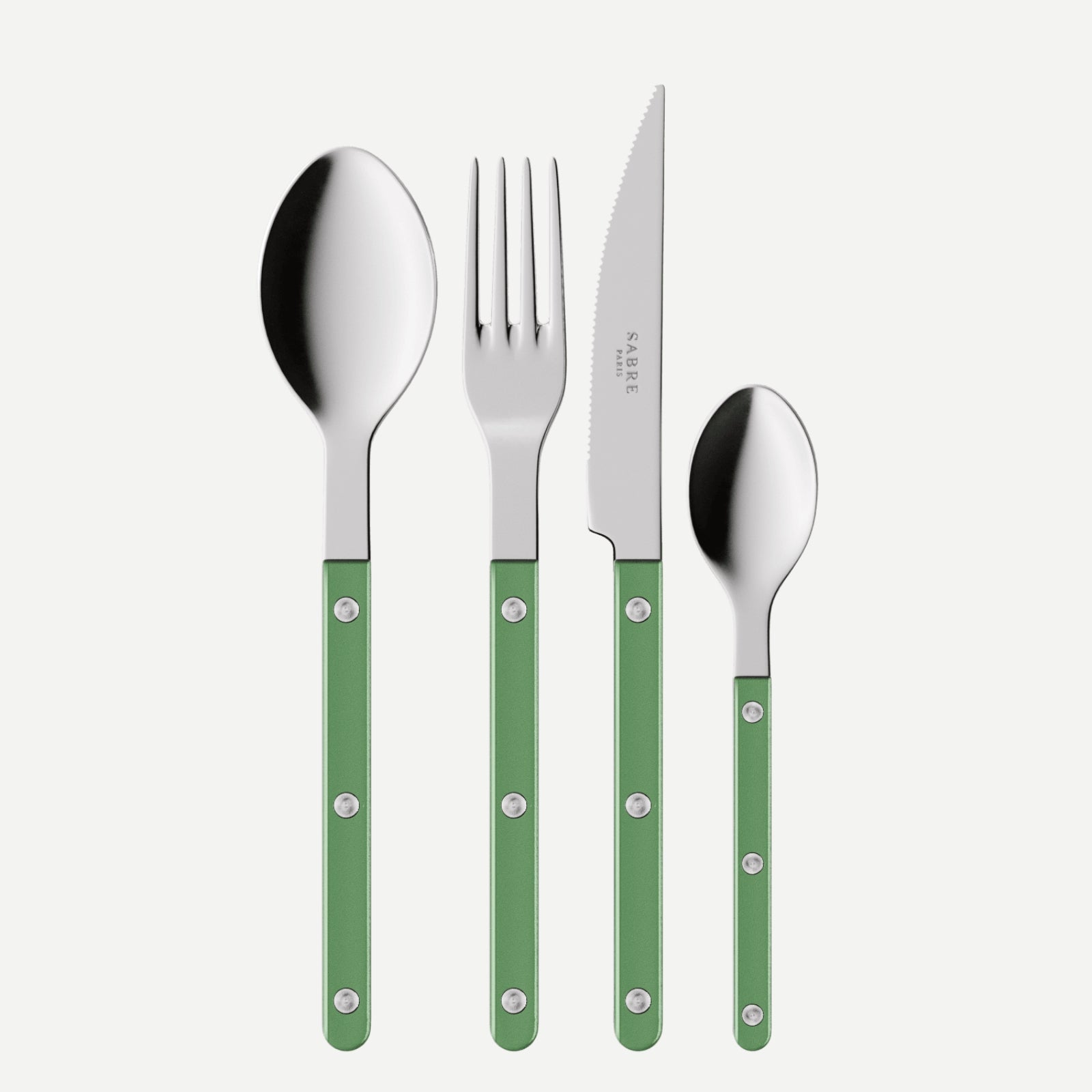 Bistrot Pearly, Vert jardin - Set de 4 couverts de table