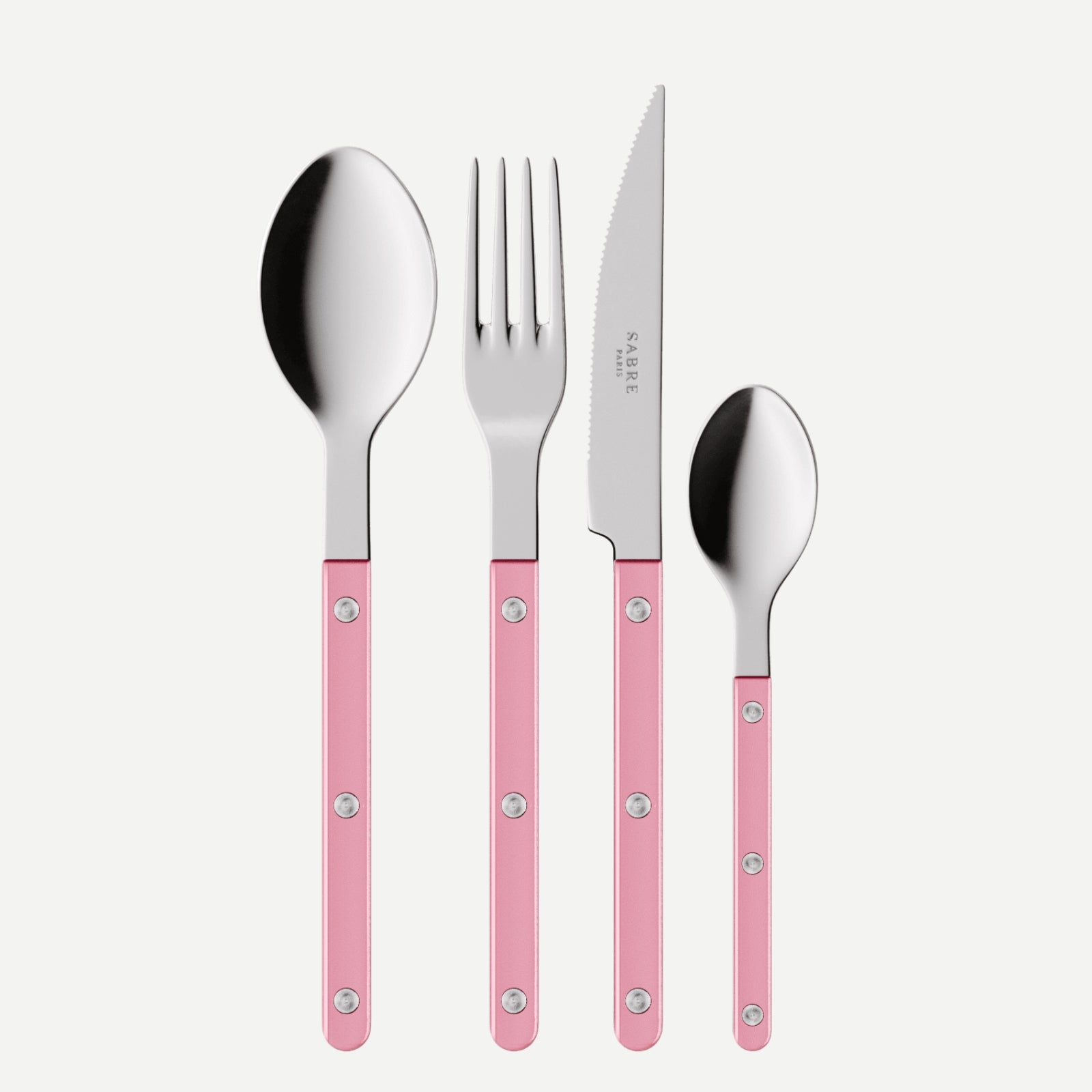 Bistrot Pearly, Rose dragée - Set de 4 couverts de table