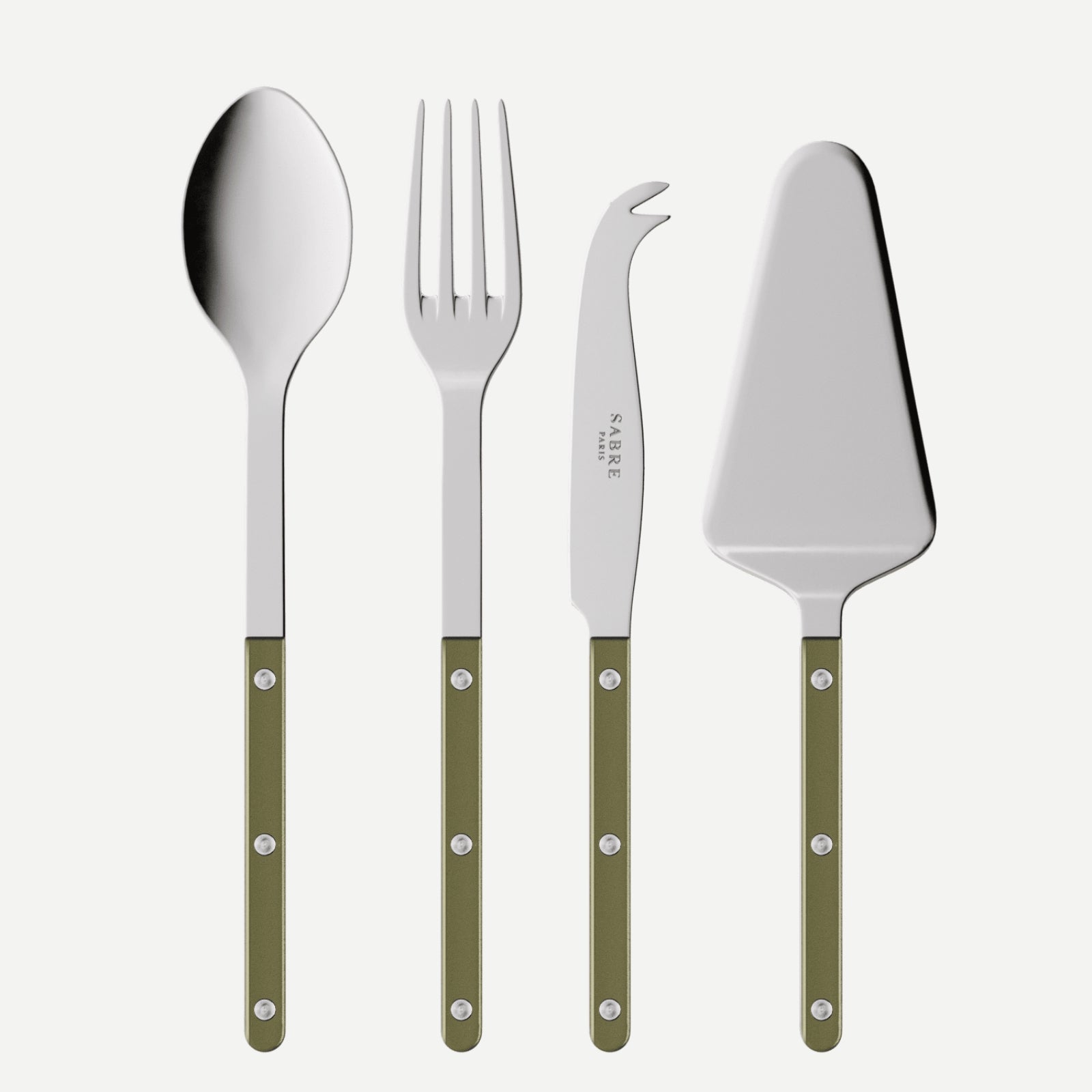 Bistrot Pearly, Olive - Set Les Essentiels Bistrot - ensemble de 4 couverts de service