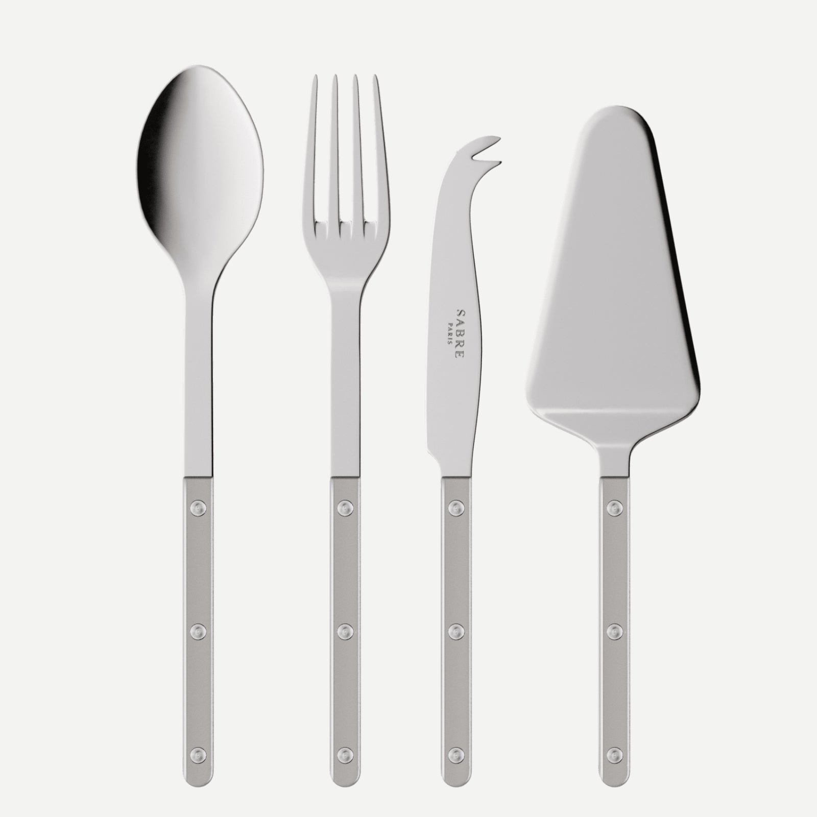 Bistrot Pearly, Gris - Set Les Essentiels Bistrot - ensemble de 4 couverts de service