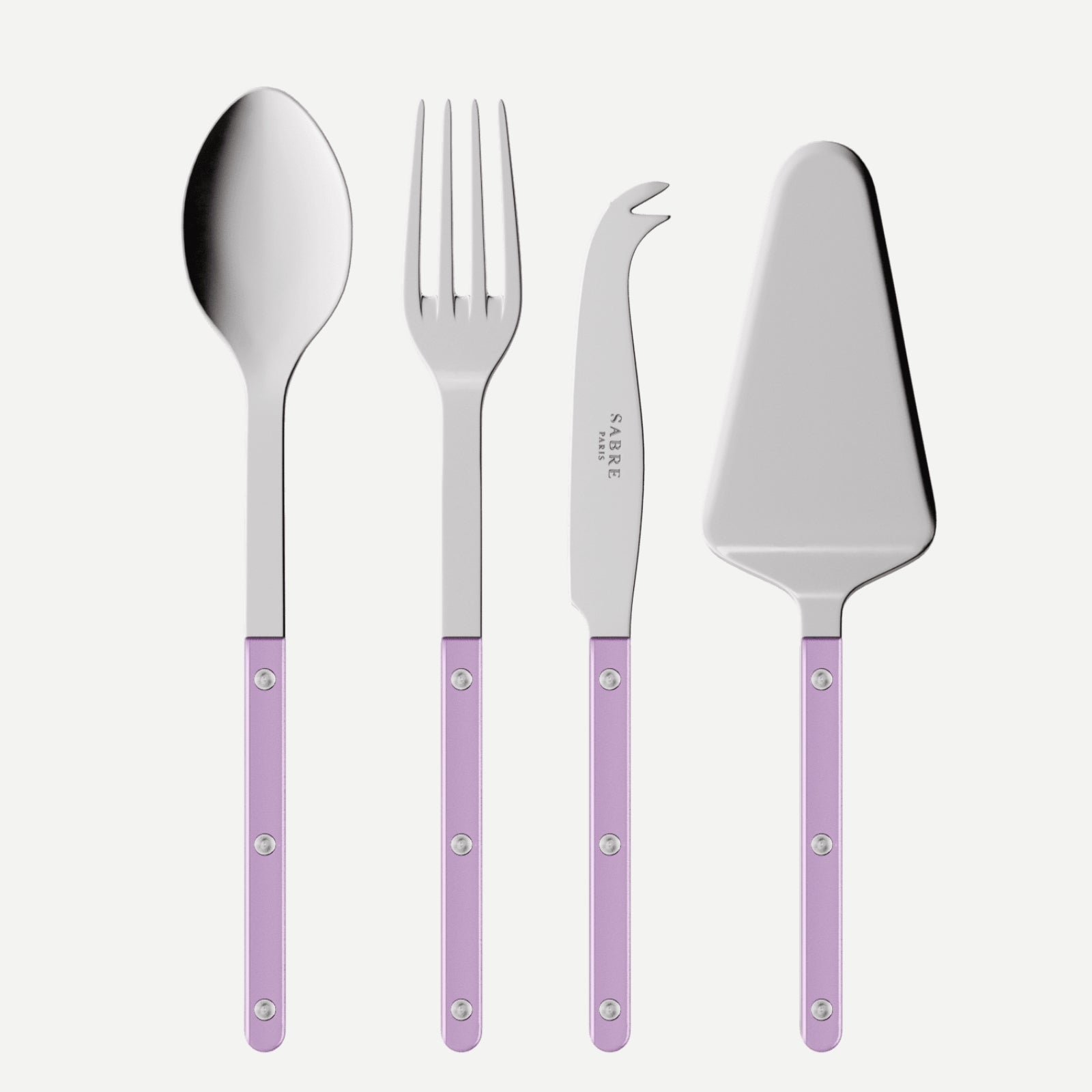 Bistrot Pearly, Lilas - Set Les Essentiels Bistrot - ensemble de 4 couverts de service