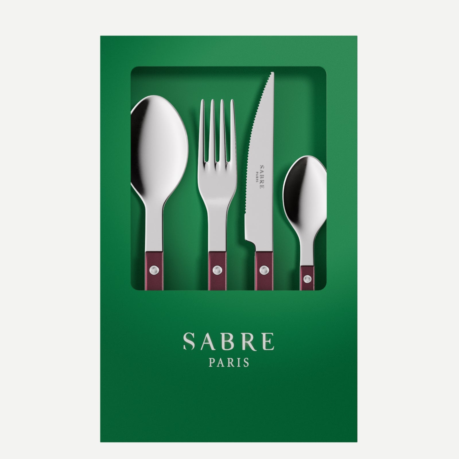 Bistrot Pearly, Aubergine - Box mit 4-teilige