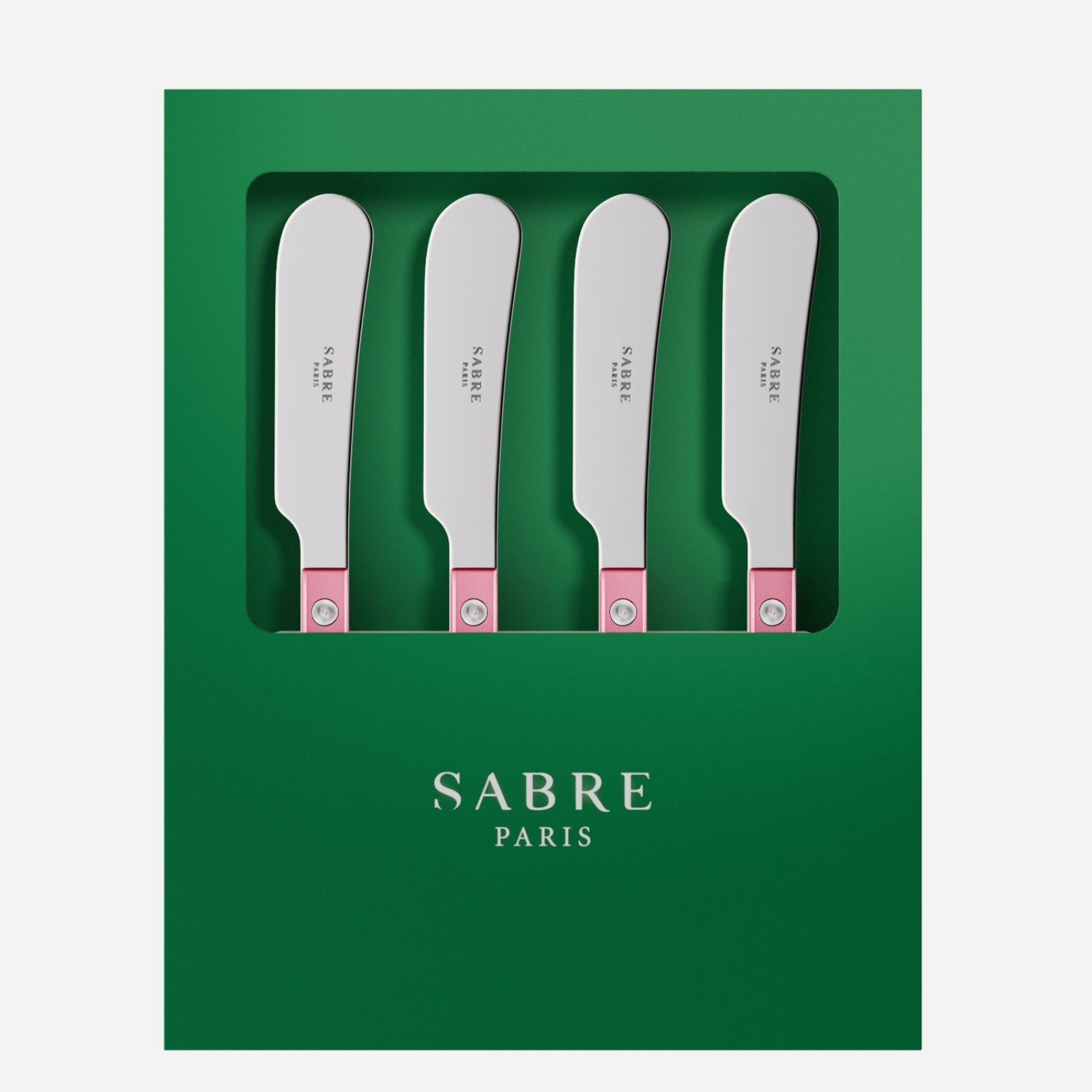 Bistrot Pearly, Rose dragée - Coffret de 4 tartineurs