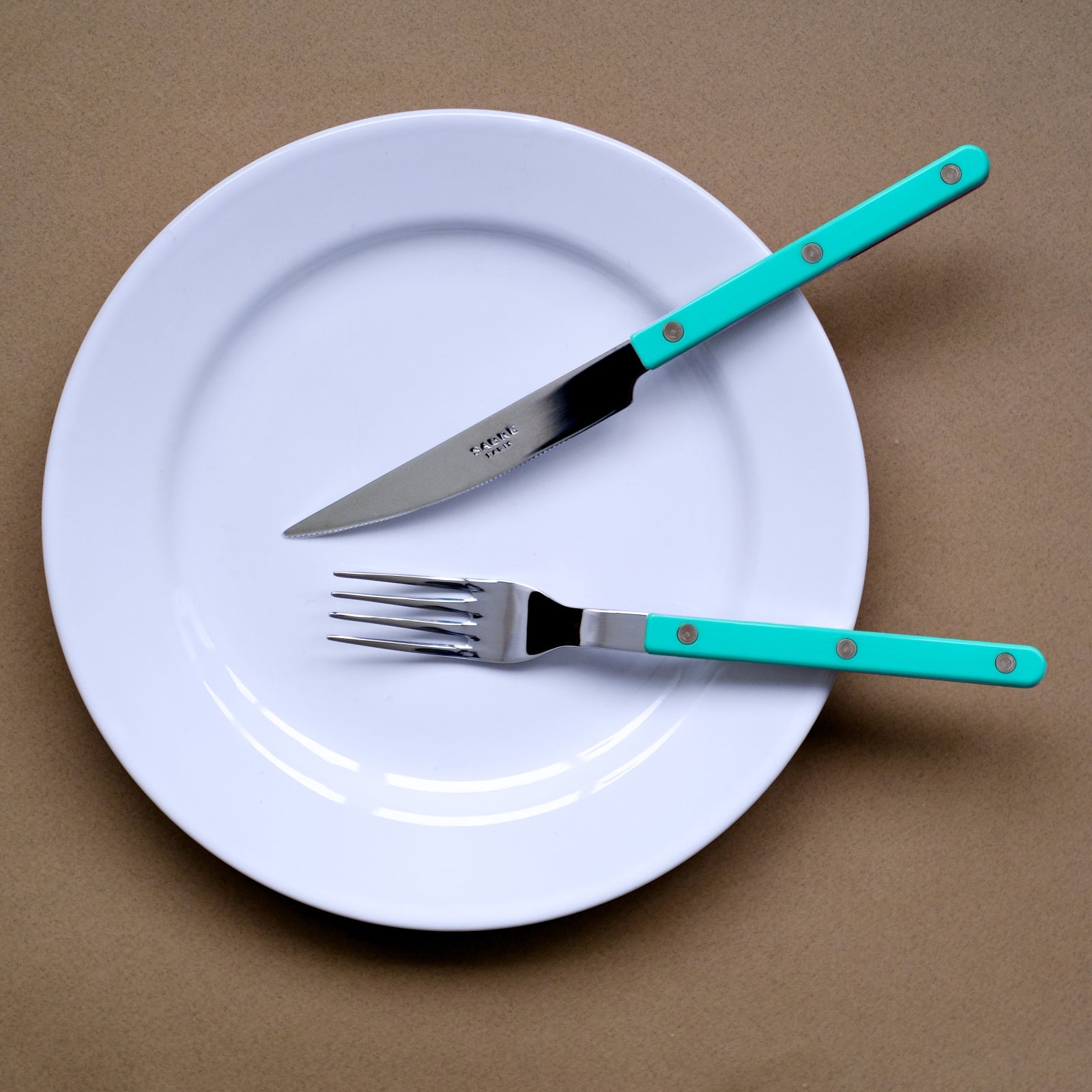 Bistrot Uni, Turquoise - Couteau de table